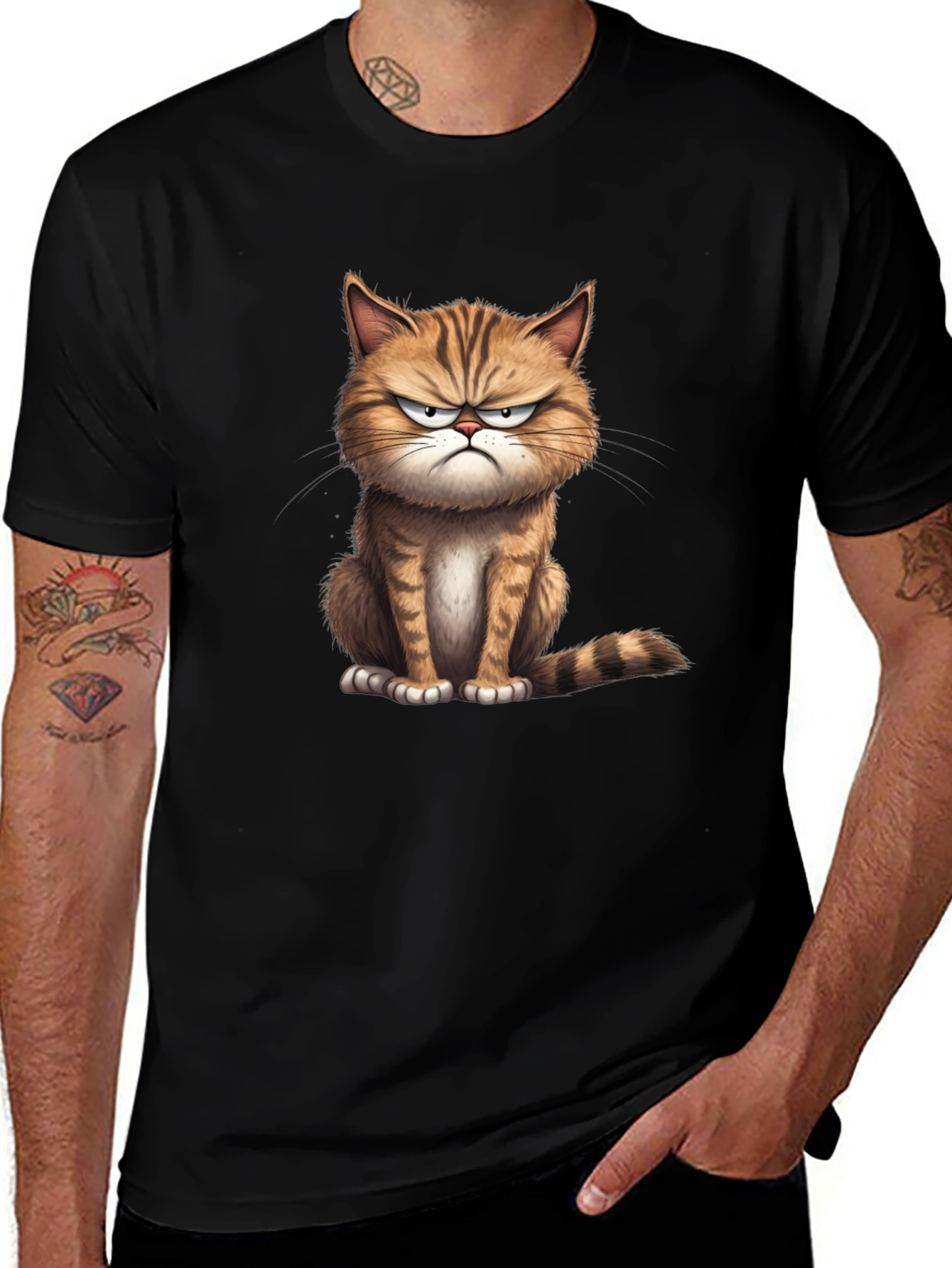 Grumpy Cat T-Shirt - Sullen Feline Graphic Tee