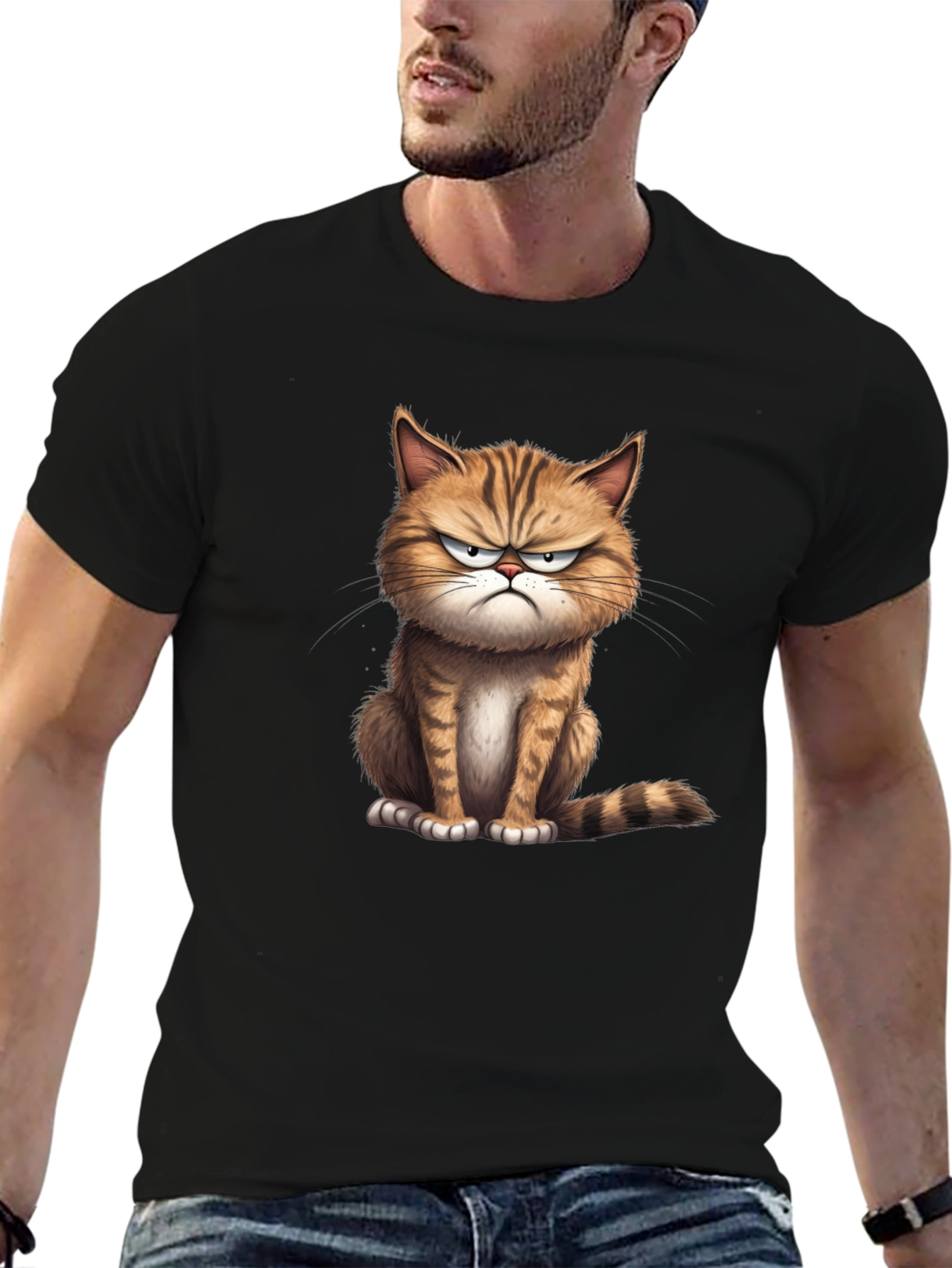 Grumpy Cat T-Shirt - Sullen Feline Graphic Tee