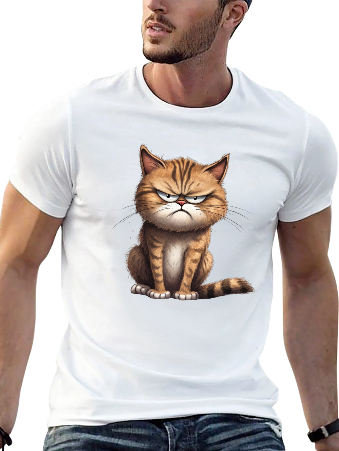 Grumpy Cat T-Shirt - Sullen Feline Graphic Tee