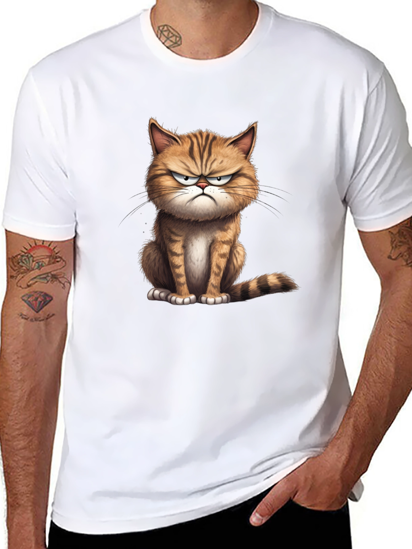 Grumpy Cat T-Shirt - Sullen Feline Graphic Tee
