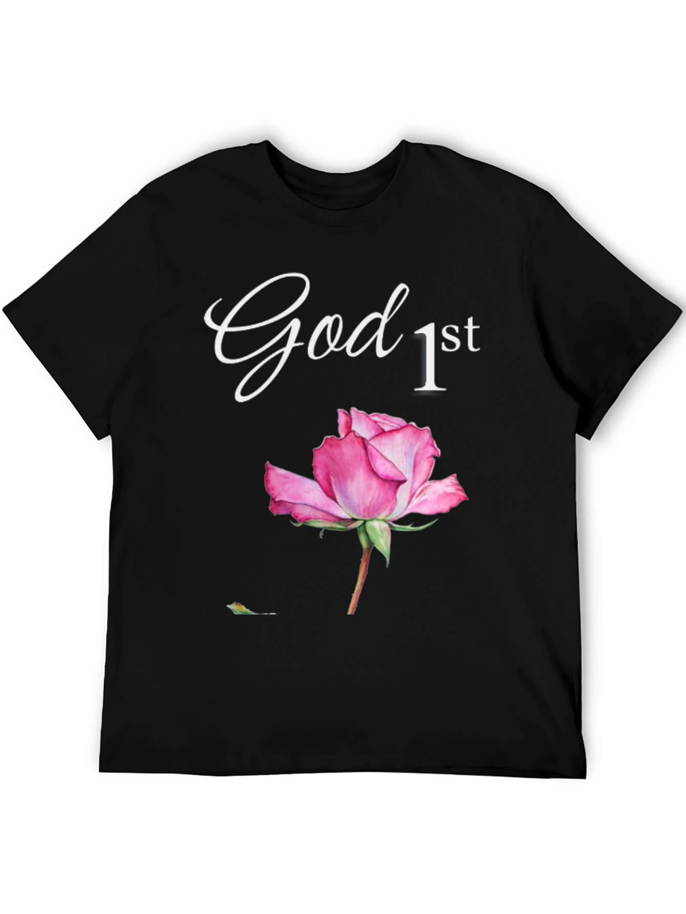 God First Rose Graphic T-Shirt