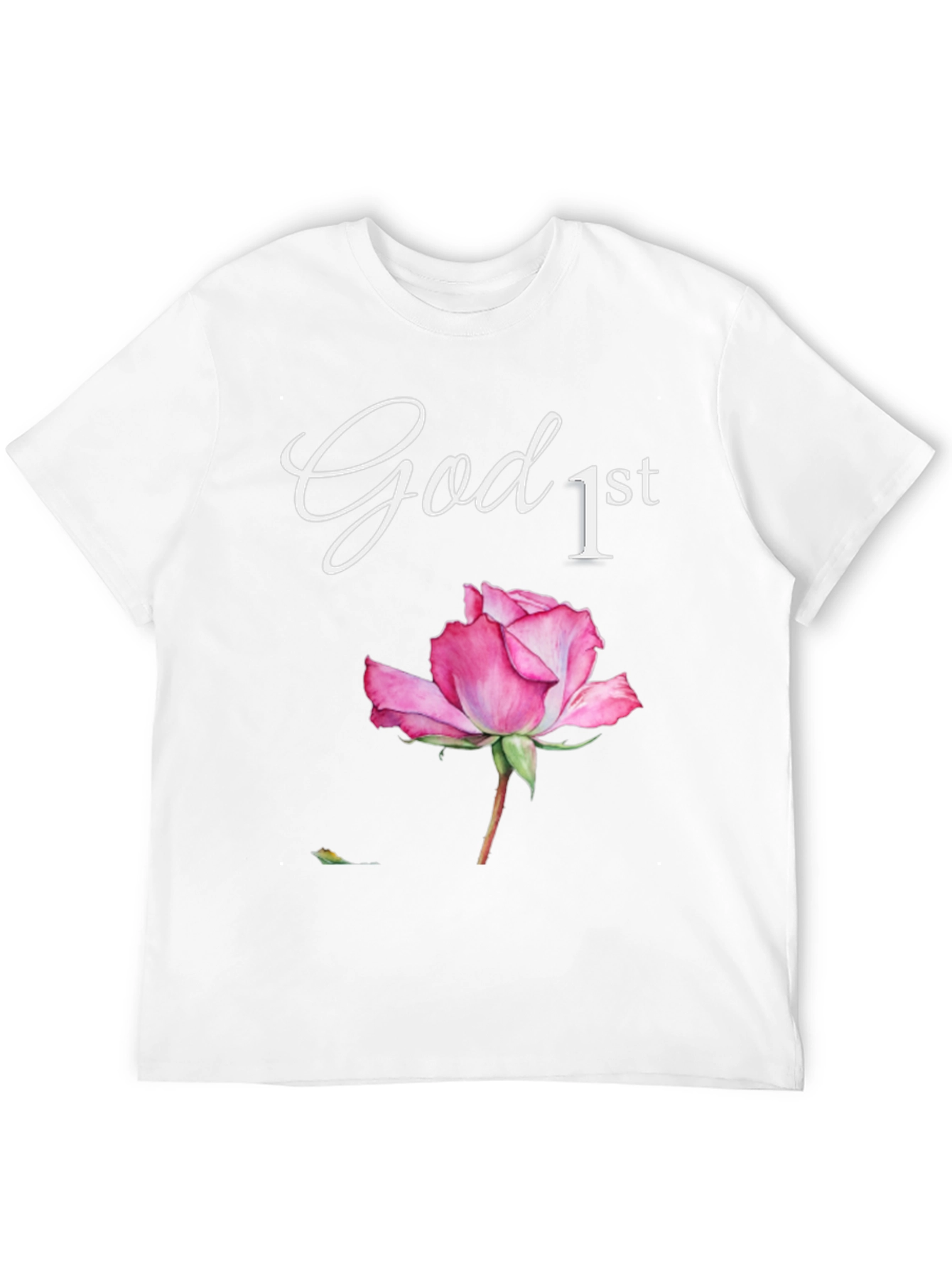 God First Rose Graphic T-Shirt
