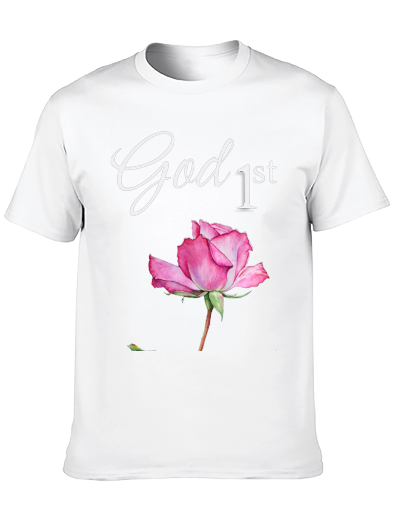 God First Rose Graphic T-Shirt