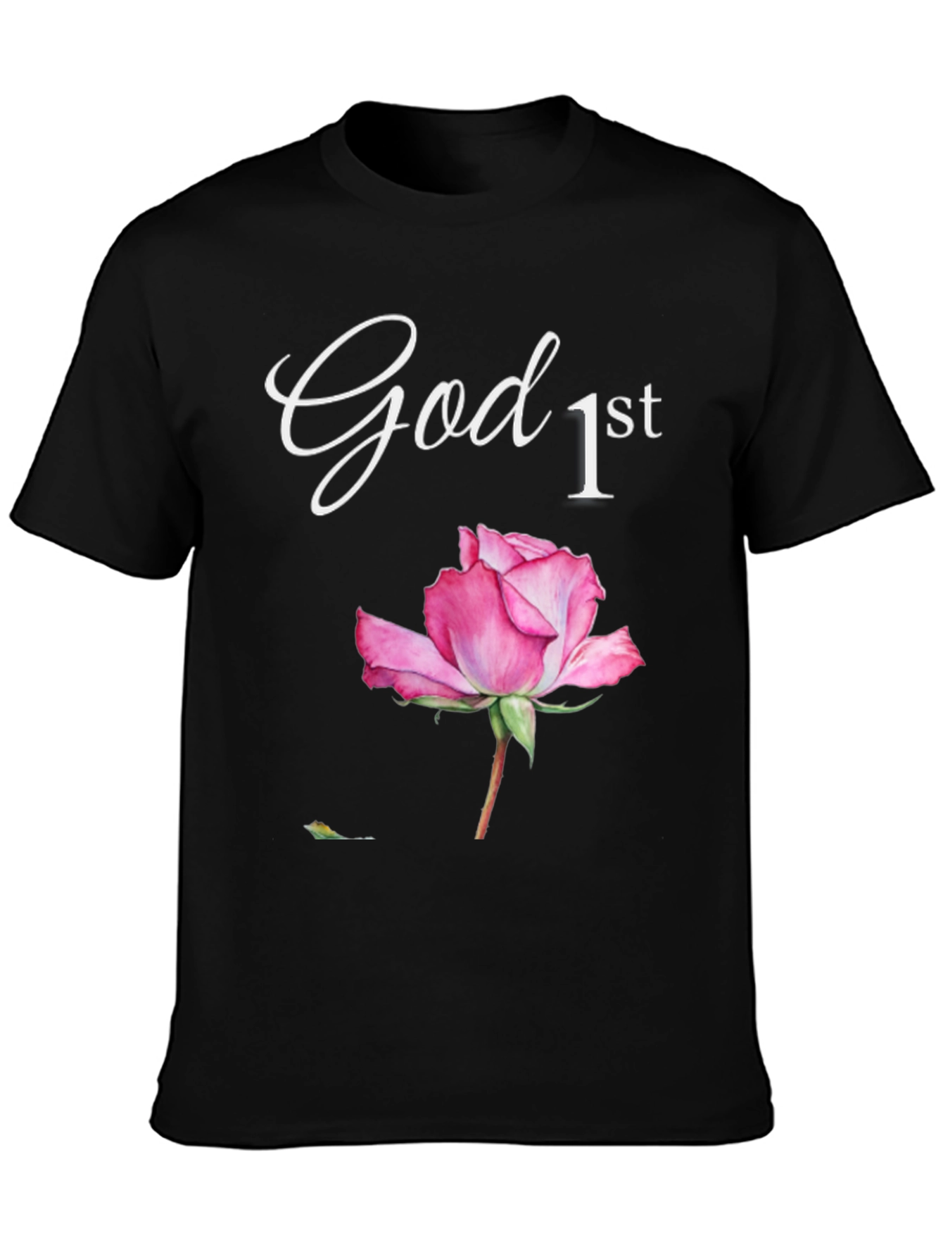 God First Rose Graphic T-Shirt