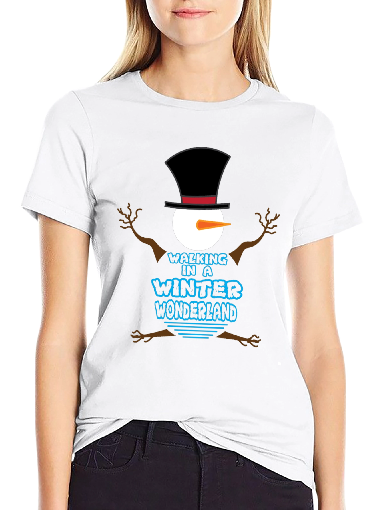 Winter Wonderland Snowman Graphic T-Shirt