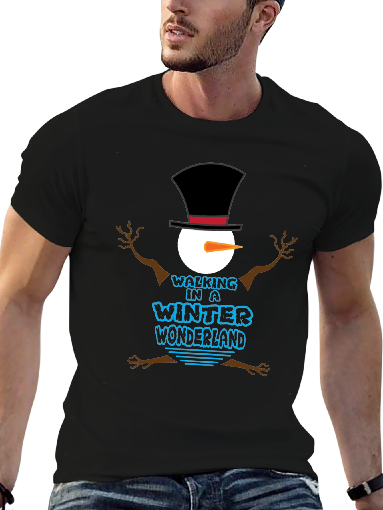Winter Wonderland Snowman Graphic T-Shirt