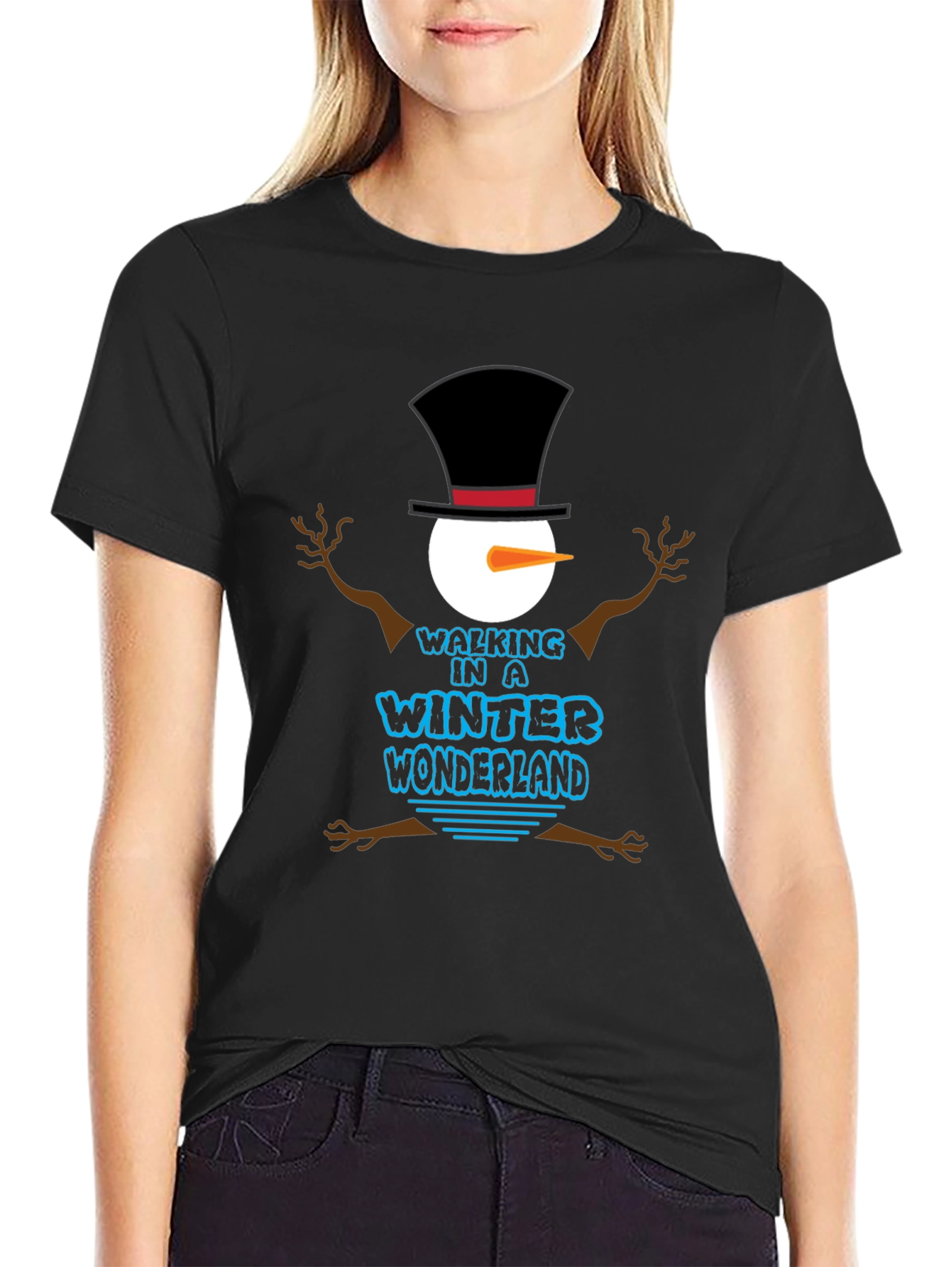 Winter Wonderland Snowman Graphic T-Shirt