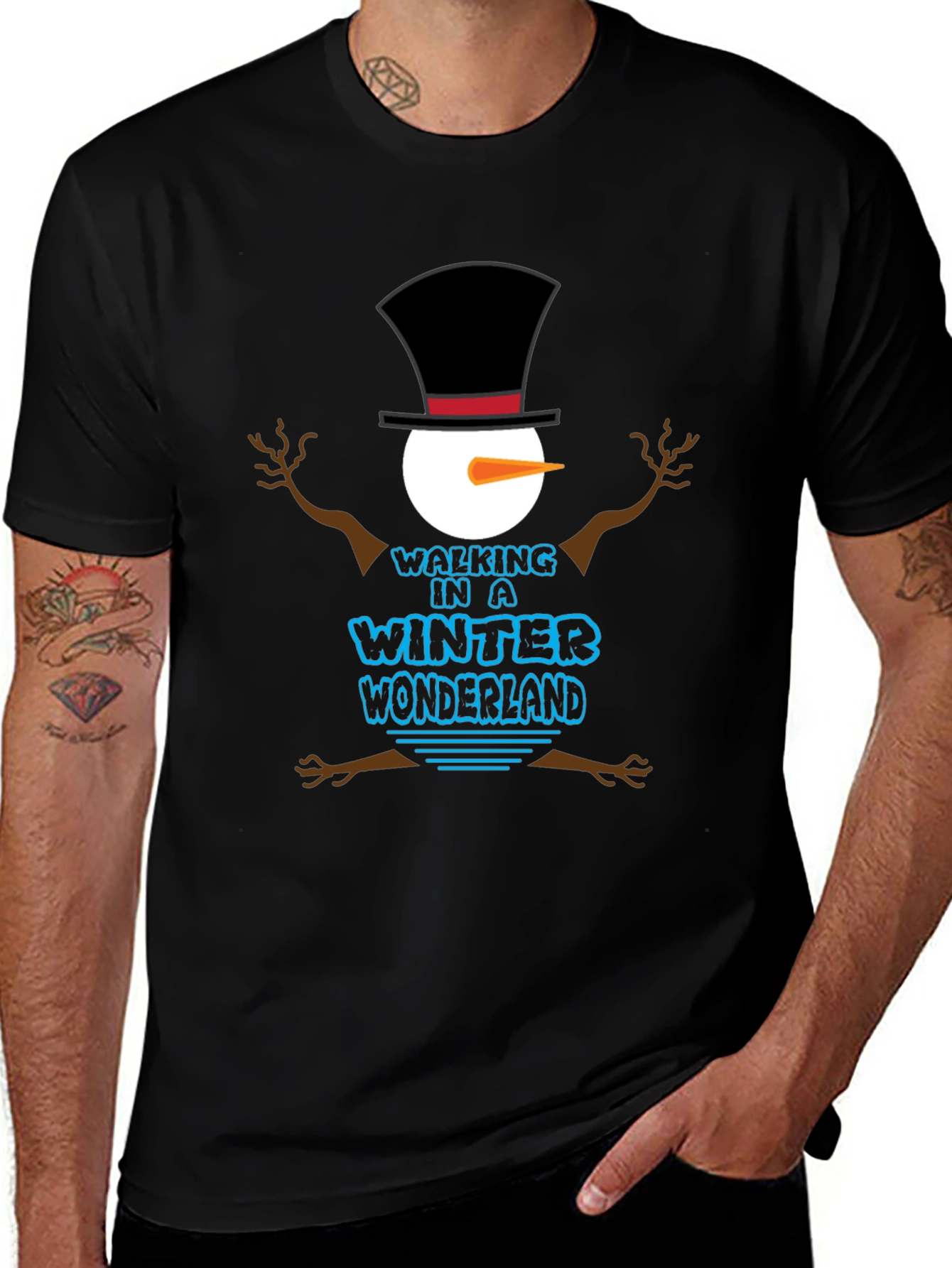 Winter Wonderland Snowman Graphic T-Shirt