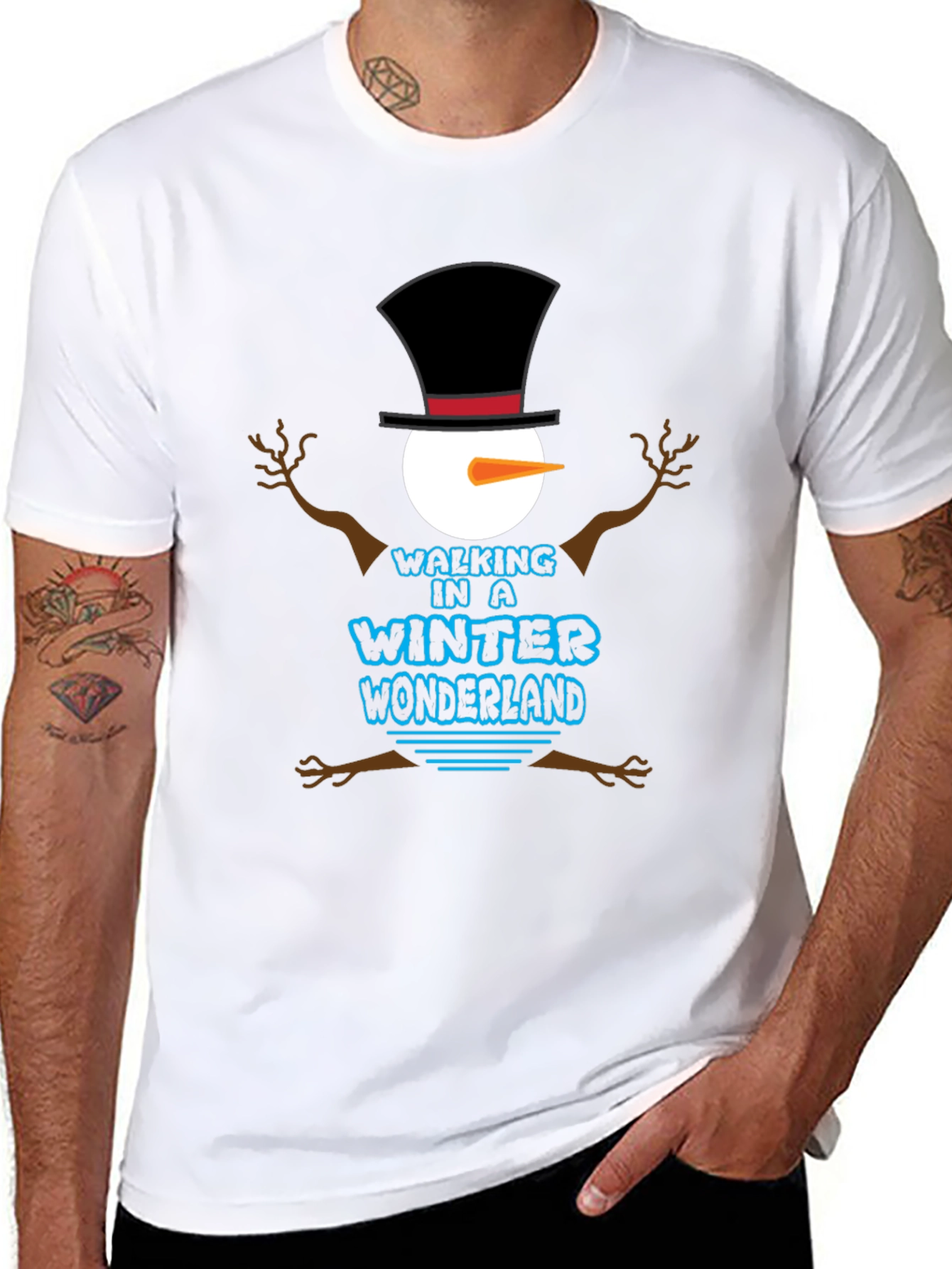 Winter Wonderland Snowman Graphic T-Shirt