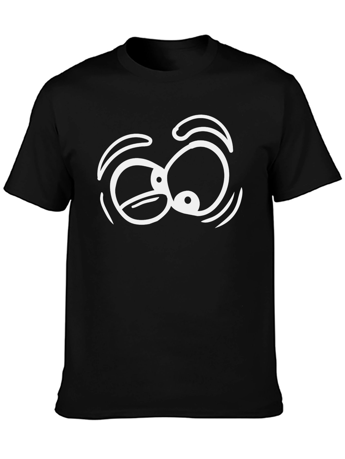 Cartoon Eyes Black T-Shirt