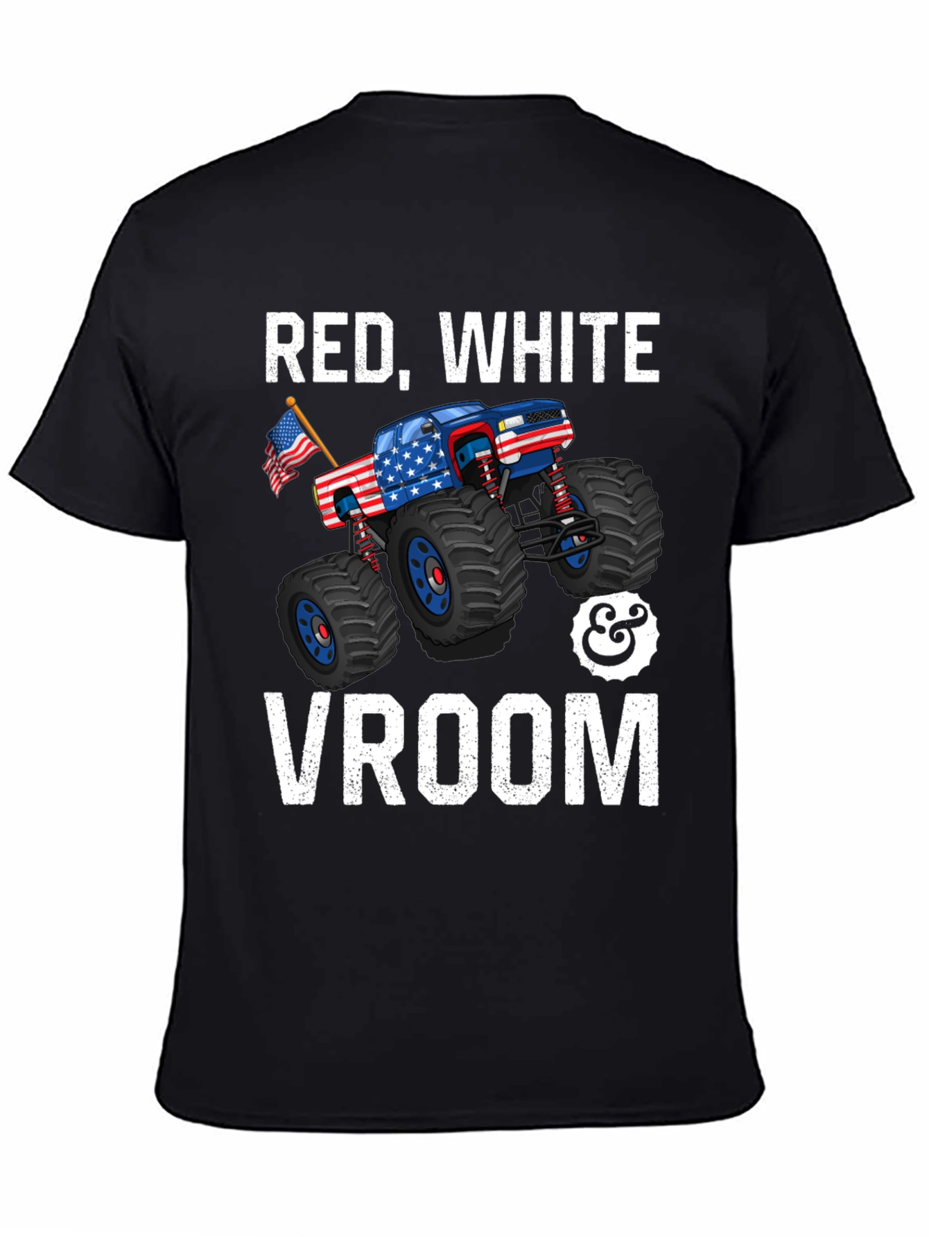 Red White & Vroom Monster Truck Graphic Tee