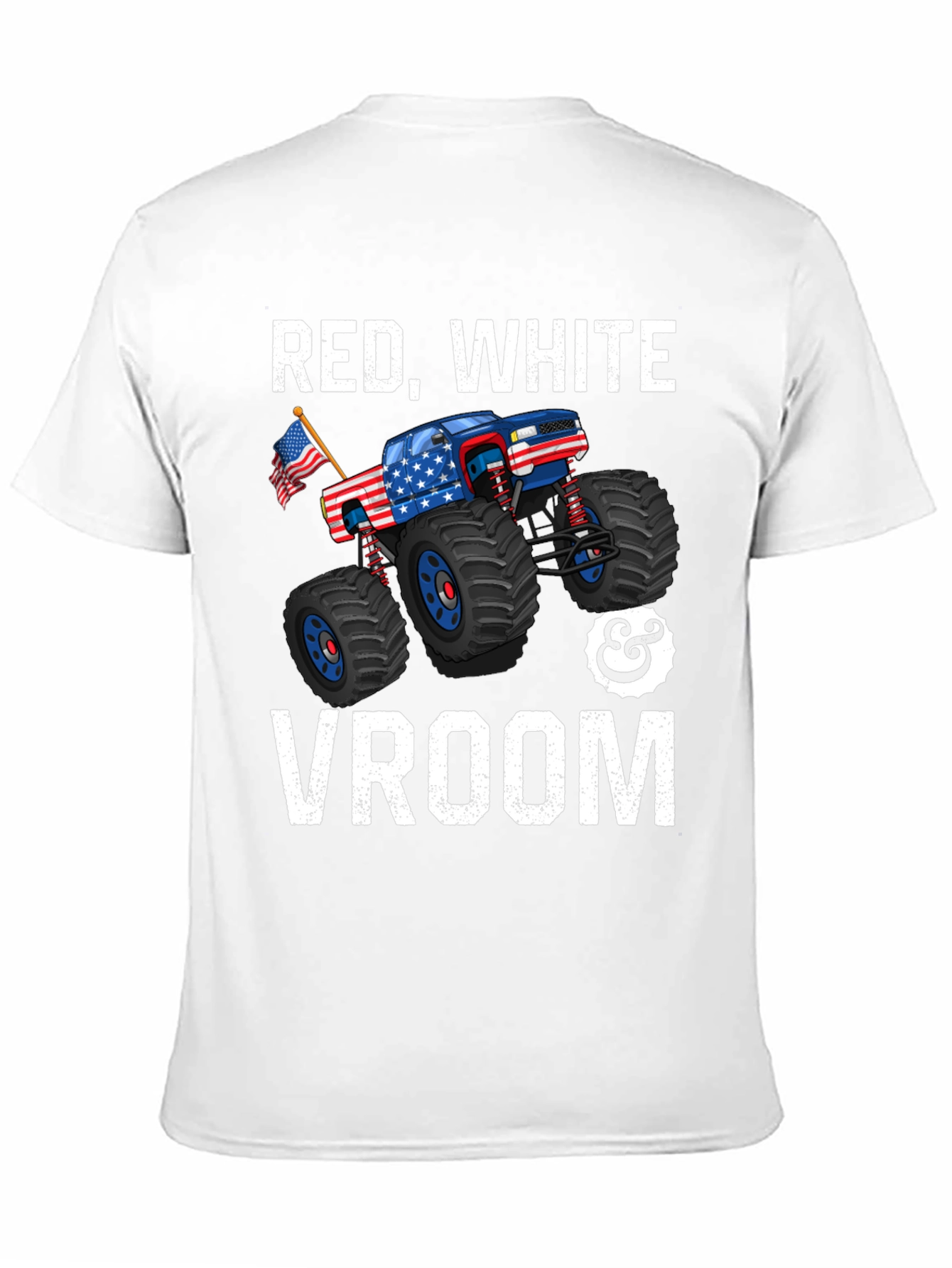 Red White & Vroom Monster Truck Graphic Tee