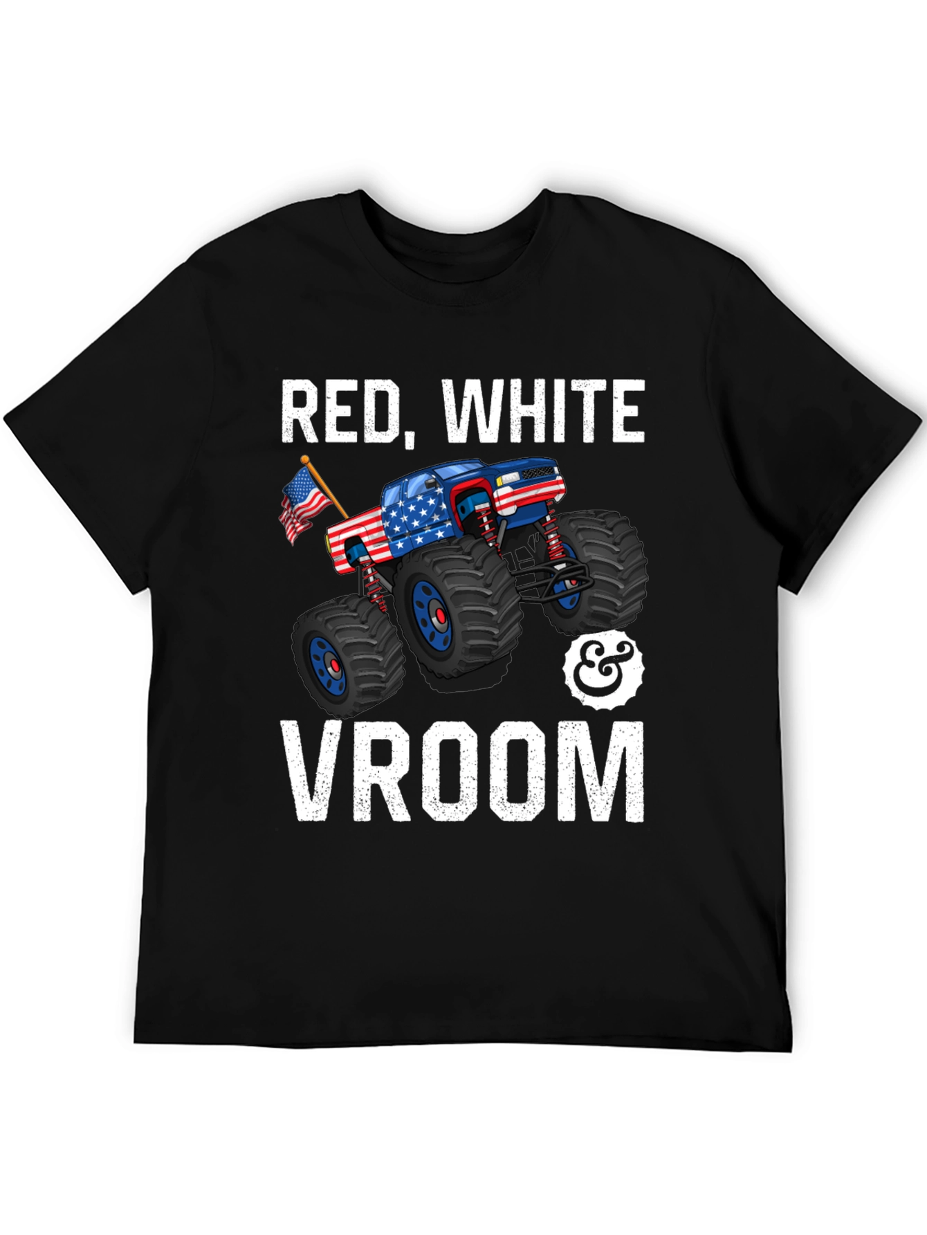 Red White & Vroom Monster Truck Graphic Tee
