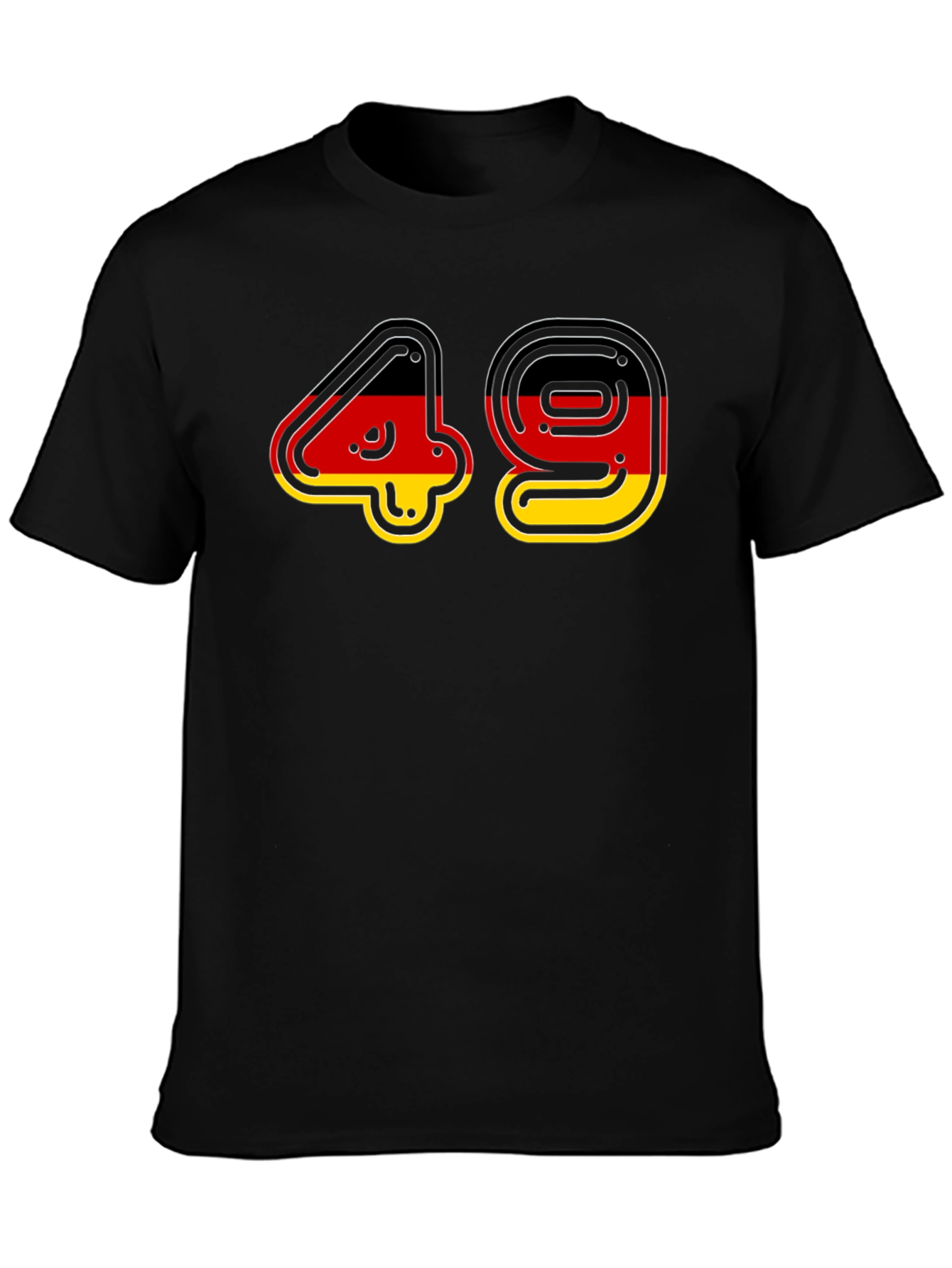 Germany Flag 49 Black T-Shirt