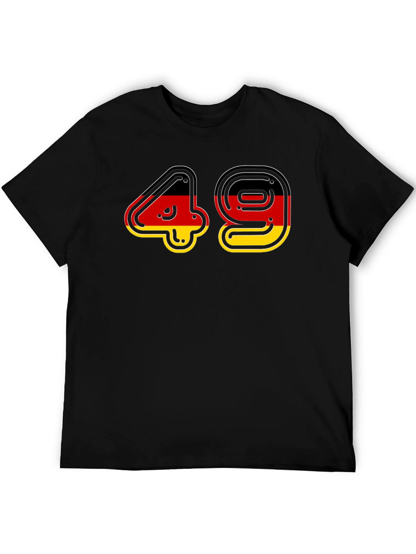 Germany Flag 49 Black T-Shirt