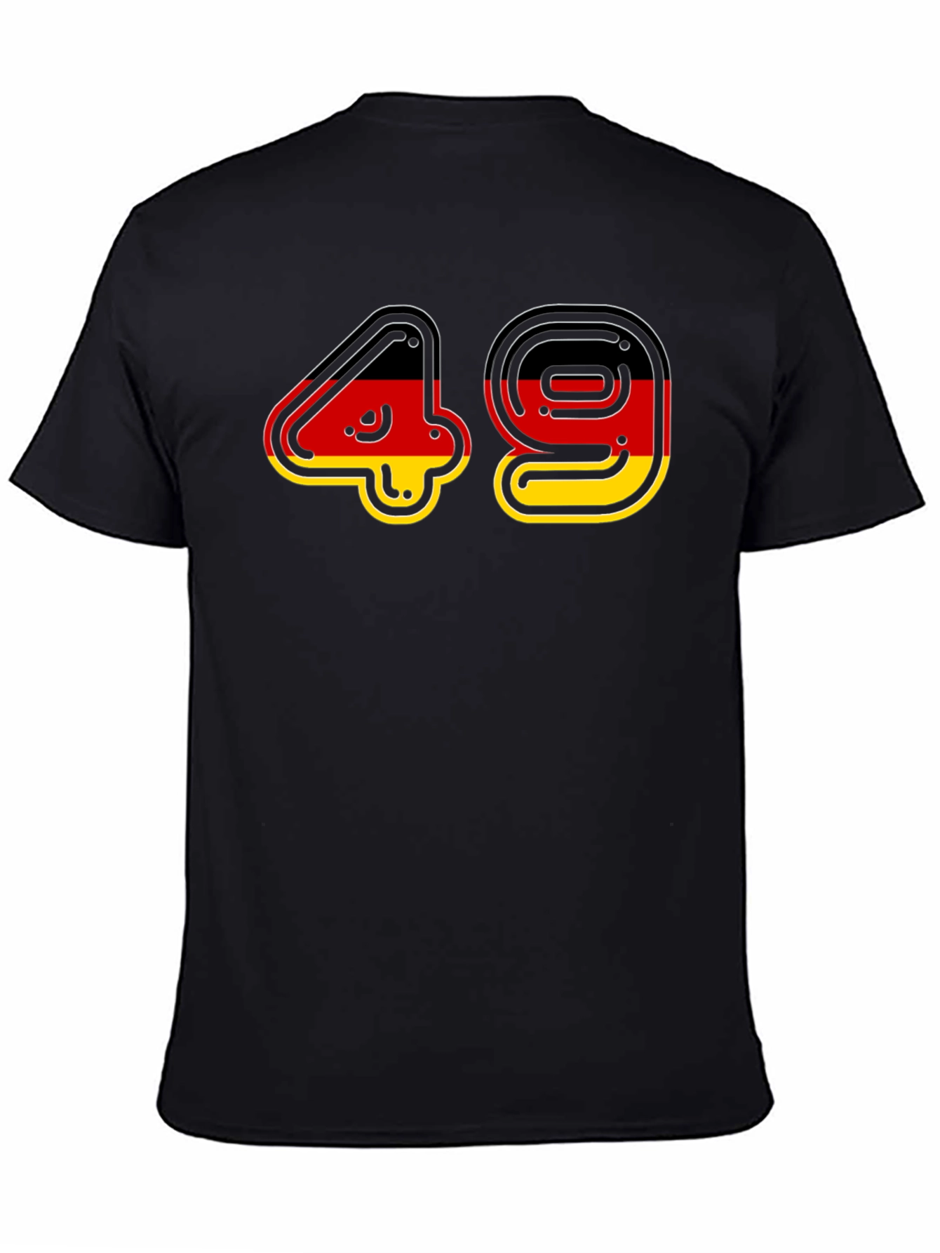 Germany Flag 49 Black T-Shirt