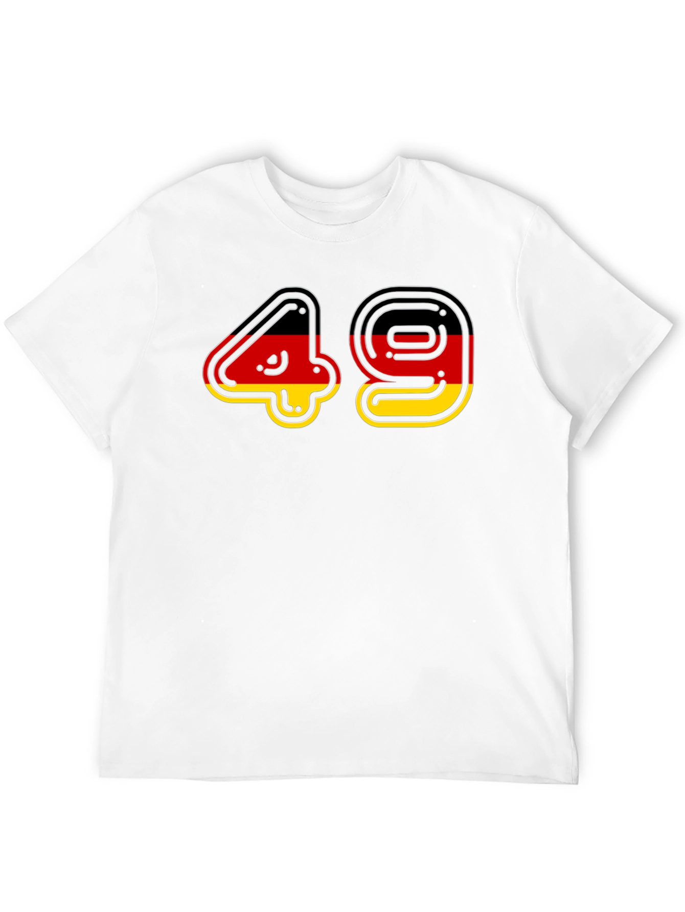 Germany Flag 49 Black T-Shirt