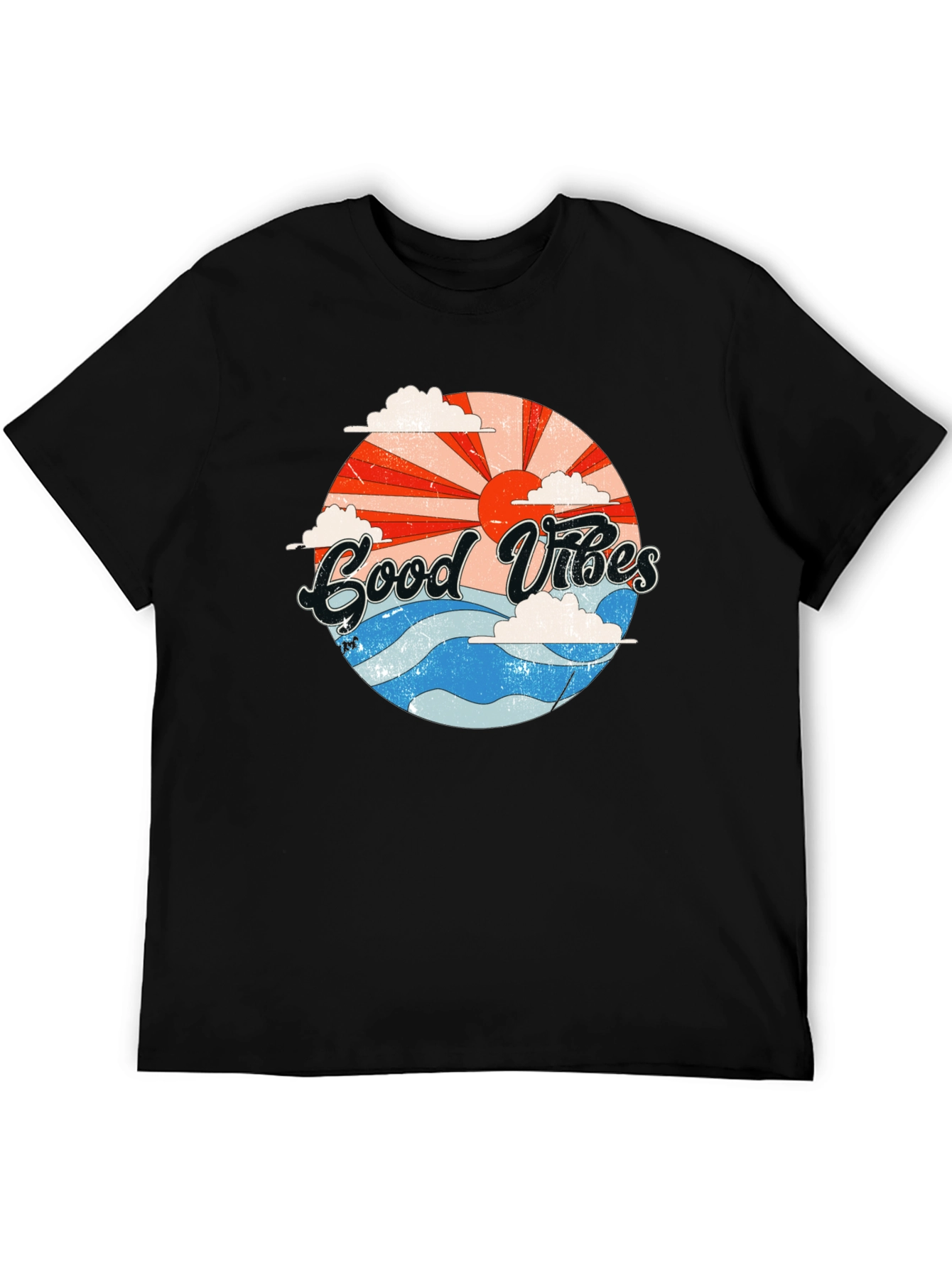 Good Vibes Graphic T-Shirt - Retro Summer Style