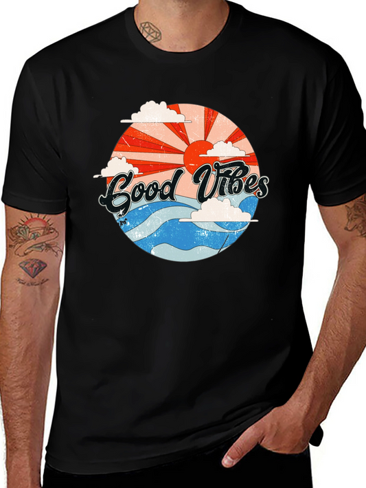 Good Vibes Graphic T-Shirt - Retro Summer Style
