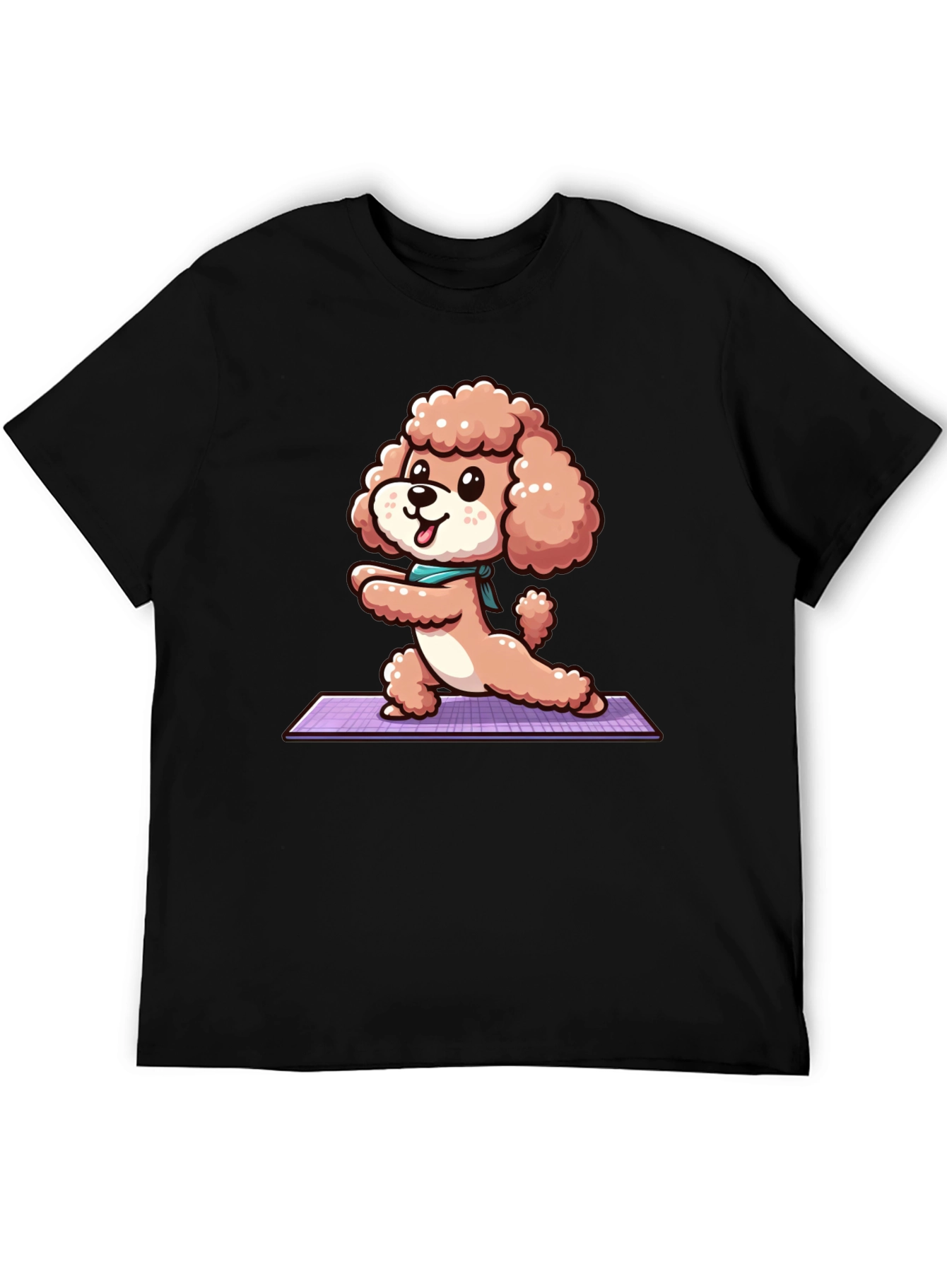 Yoga Poodle T-Shirt - Cute Cartoon Dog Tee