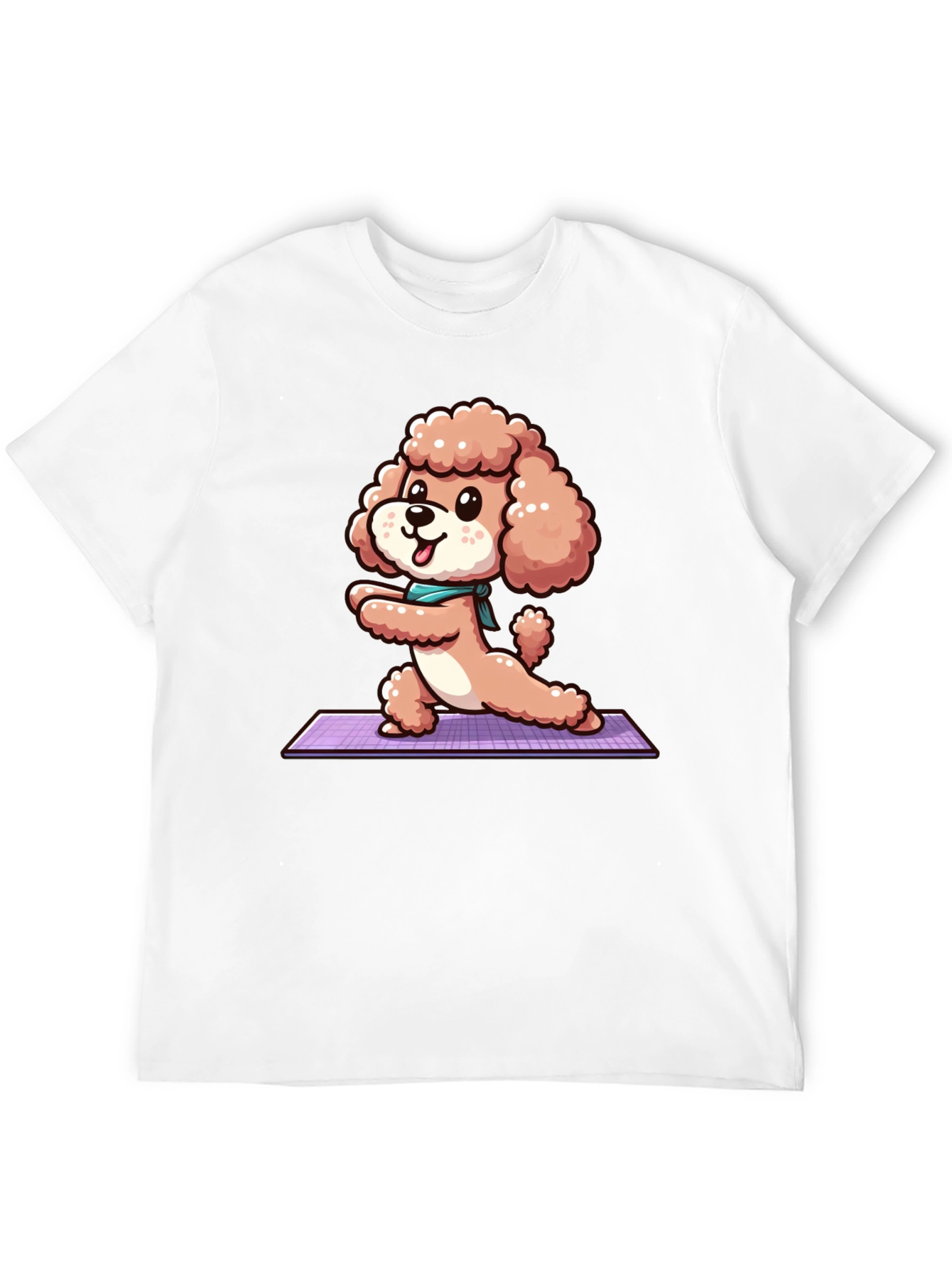 Yoga Poodle T-Shirt - Cute Cartoon Dog Tee