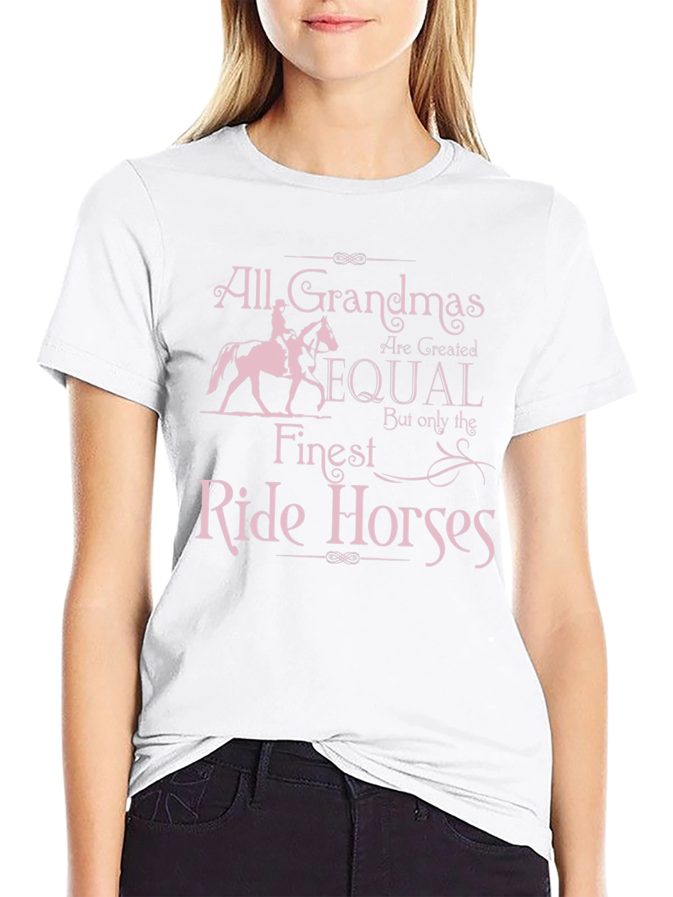 Grandma Horse Rider Graphic T-Shirt