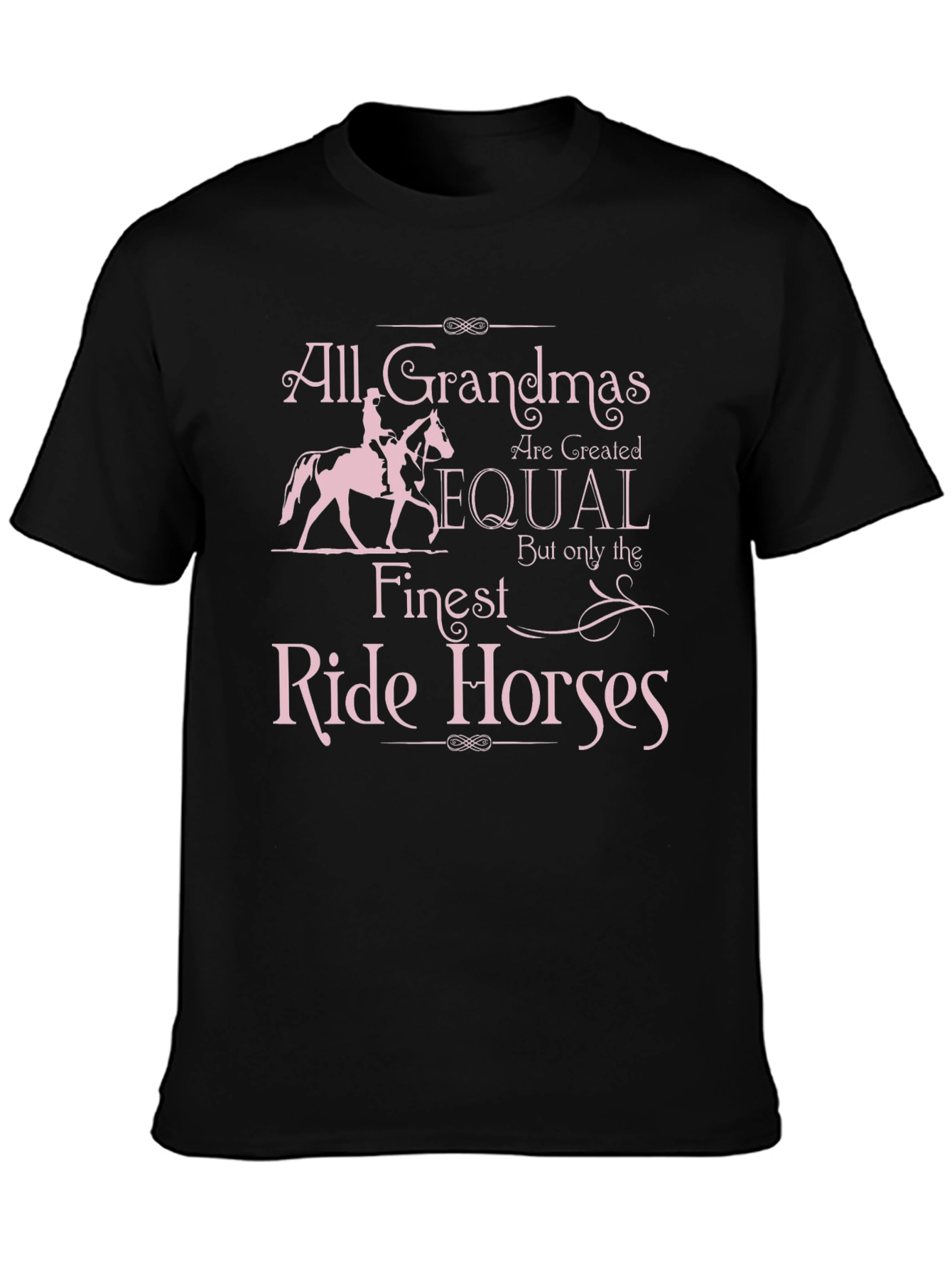 Grandma Horse Rider Graphic T-Shirt