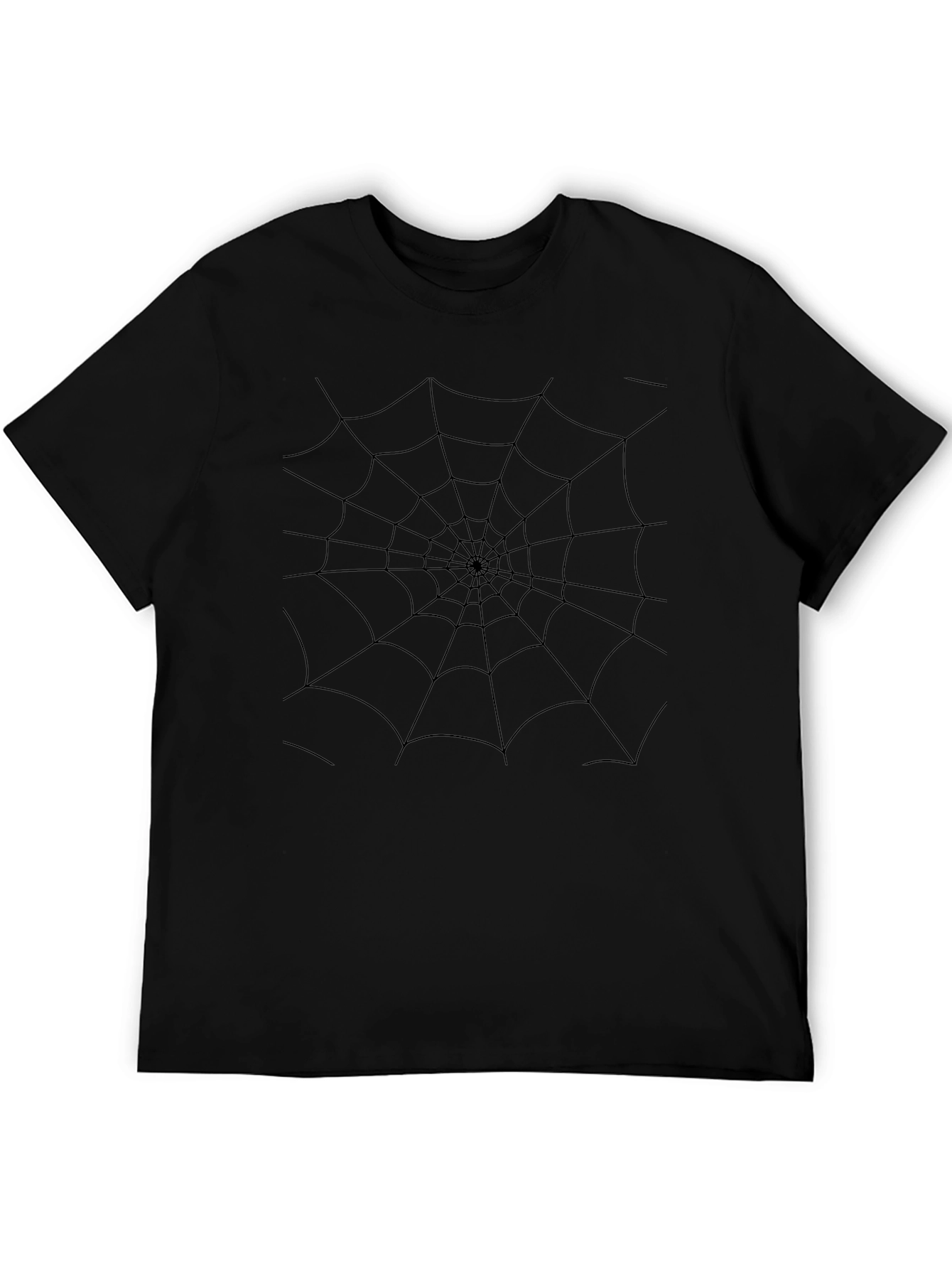 Spider Web Graphic Black T-Shirt - Halloween Ready