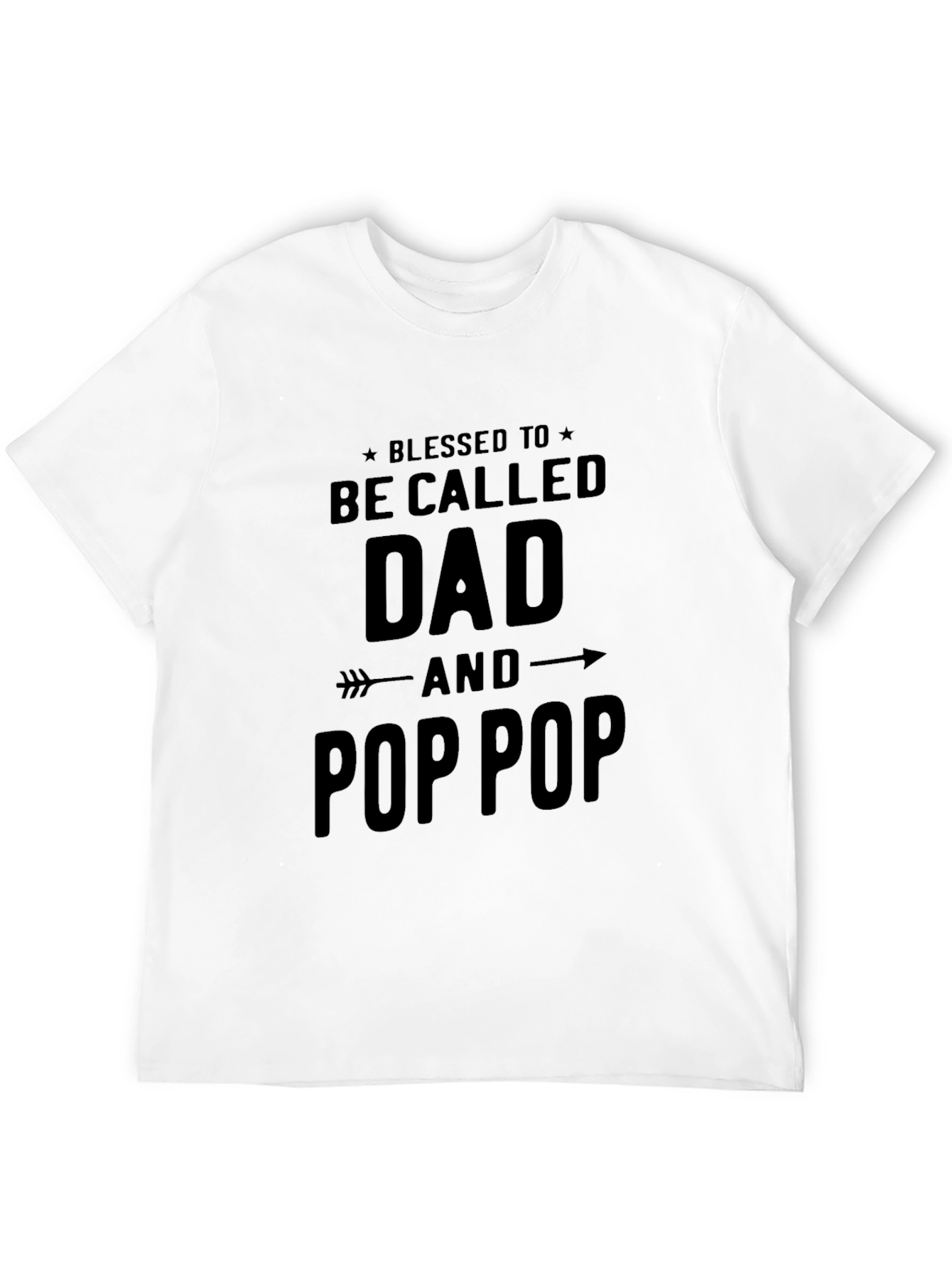 Blessed Dad and Pop Pop Black T-Shirt