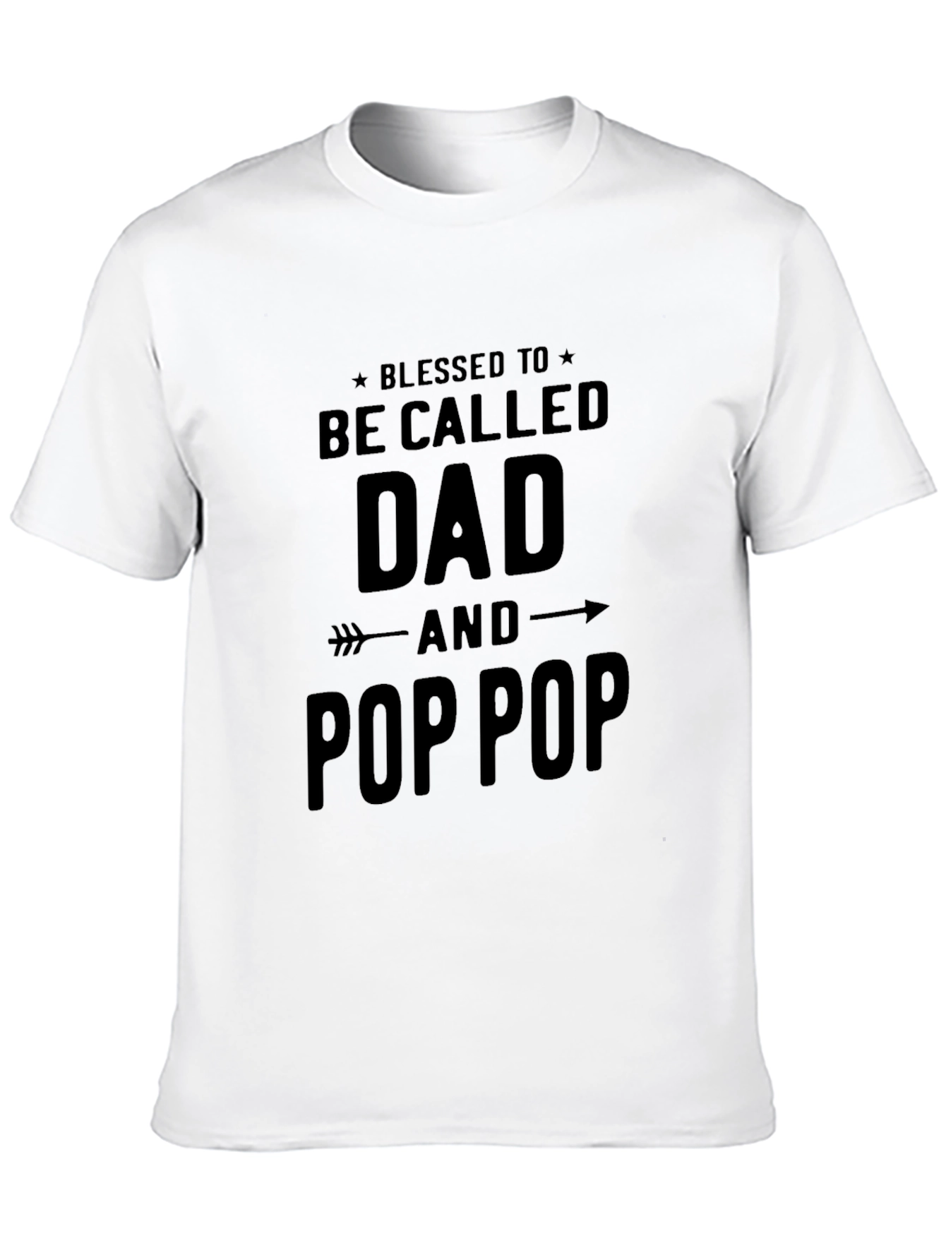 Blessed Dad and Pop Pop Black T-Shirt