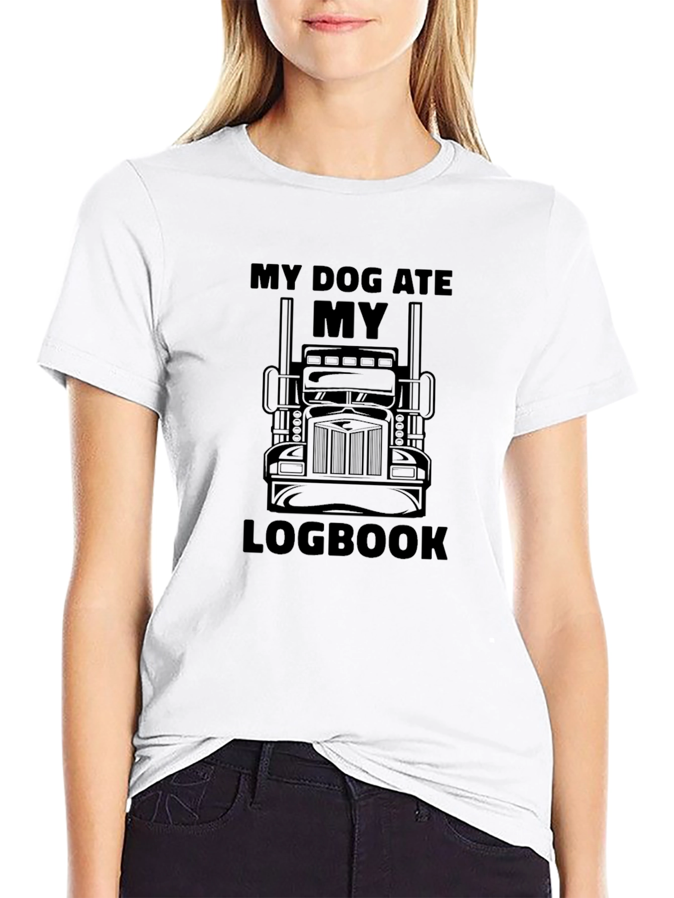My Dog Ate My Logbook Trucker T-Shirt