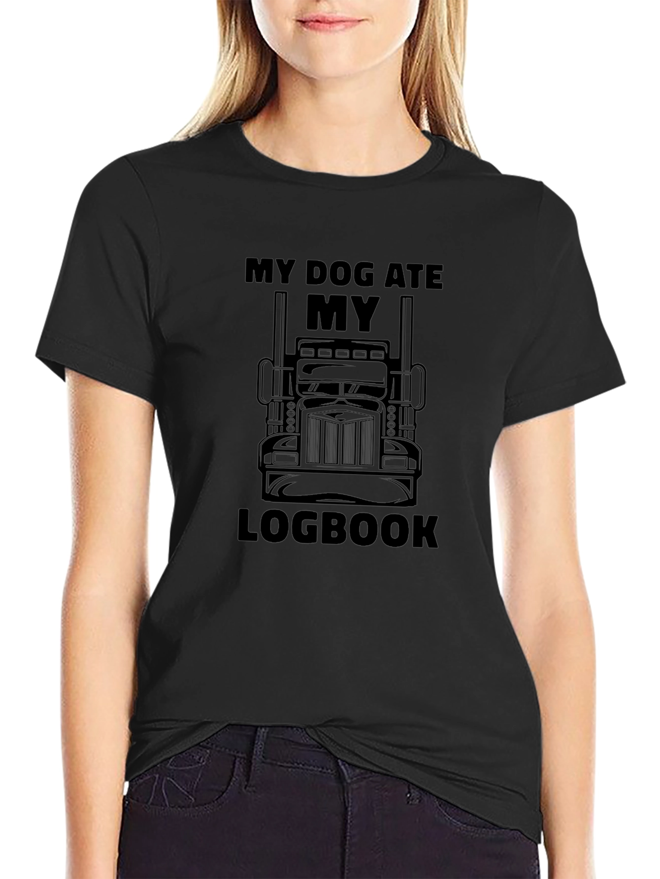 My Dog Ate My Logbook Trucker T-Shirt