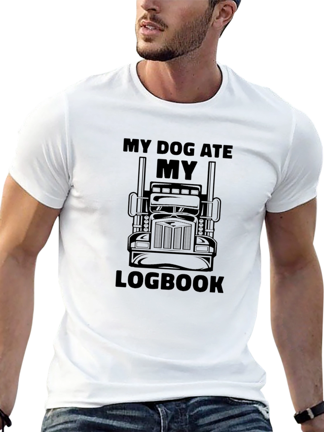 My Dog Ate My Logbook Trucker T-Shirt