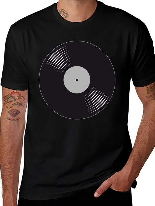 Vinyl Record Graphic Tee - Retro Music Style