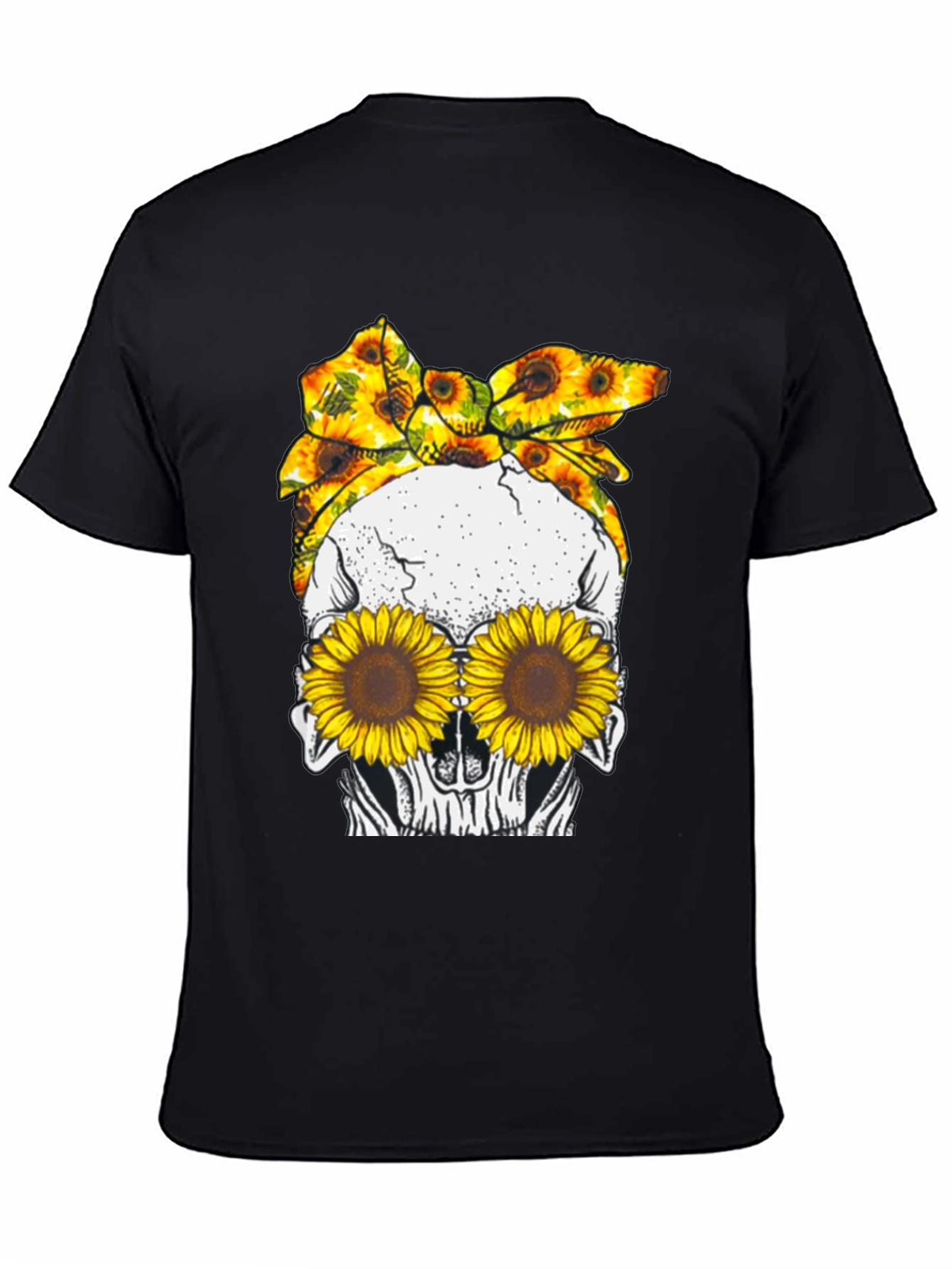 Skull Sunflower Graphic Tee