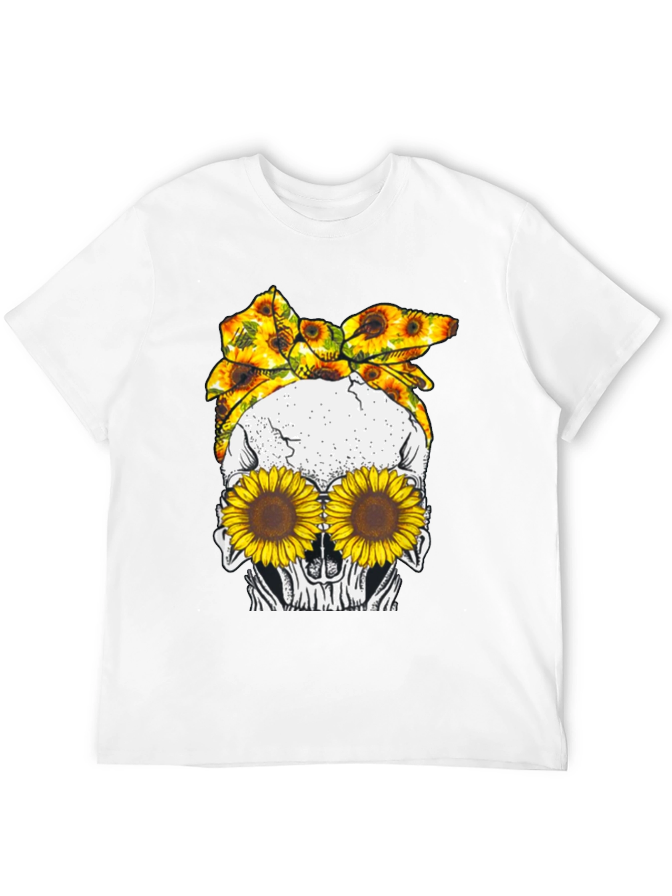 Skull Sunflower Graphic Tee