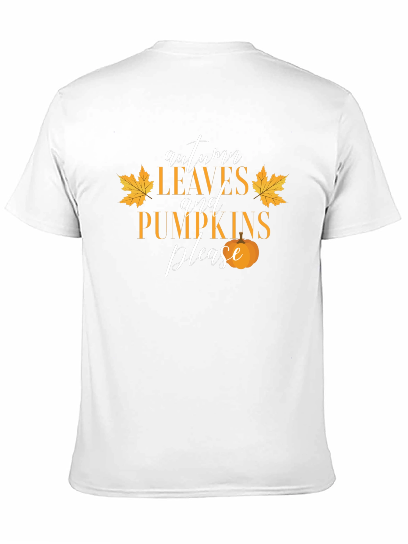 Autumn Leaves and Pumpkins Please T-Shirt