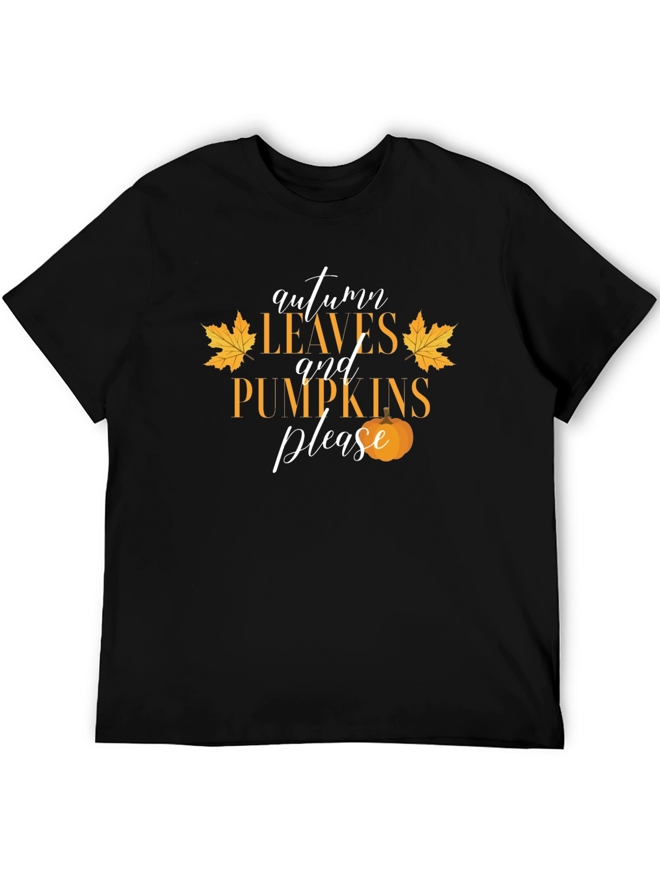 Autumn Leaves and Pumpkins Please T-Shirt