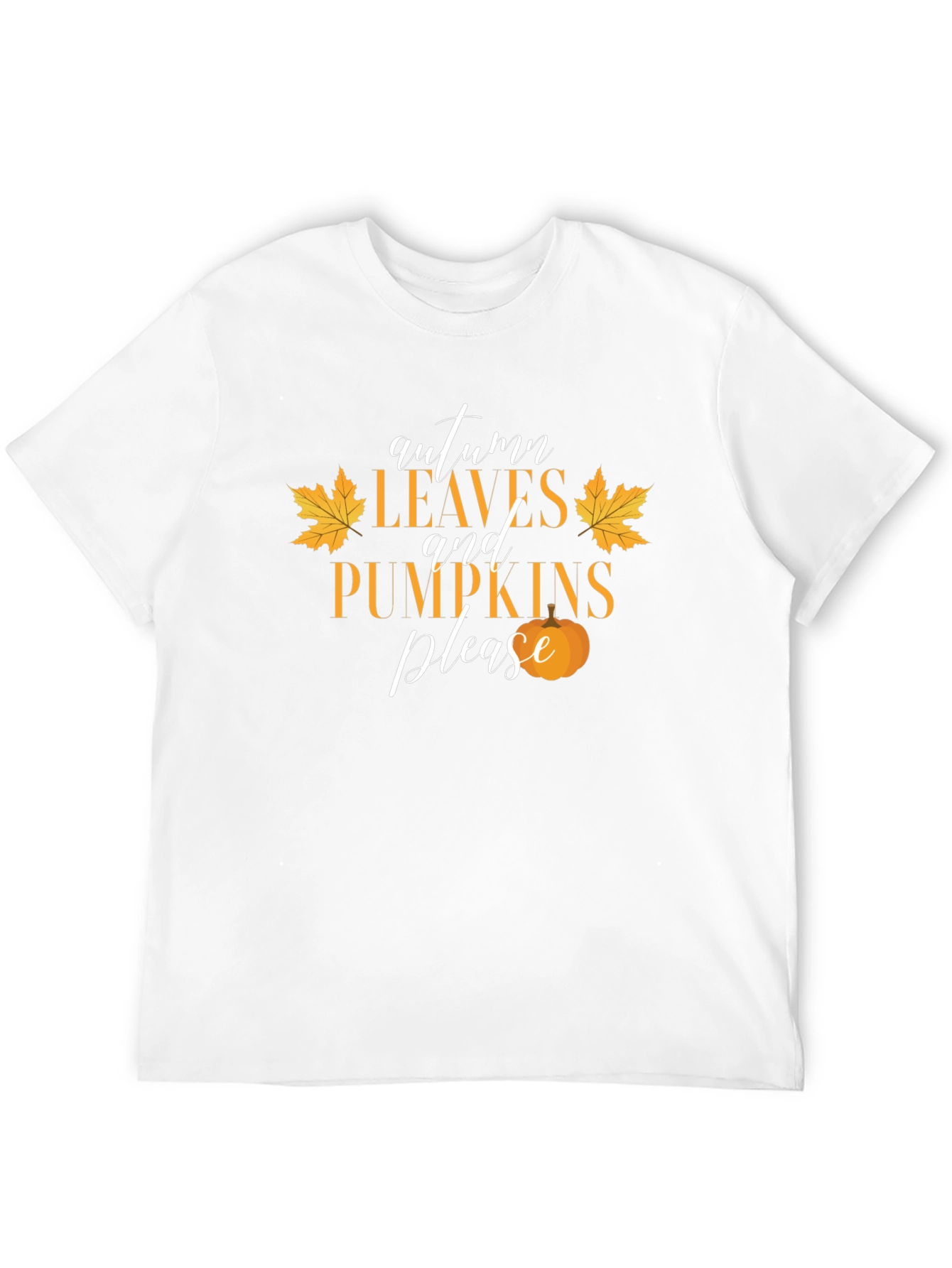 Autumn Leaves and Pumpkins Please T-Shirt