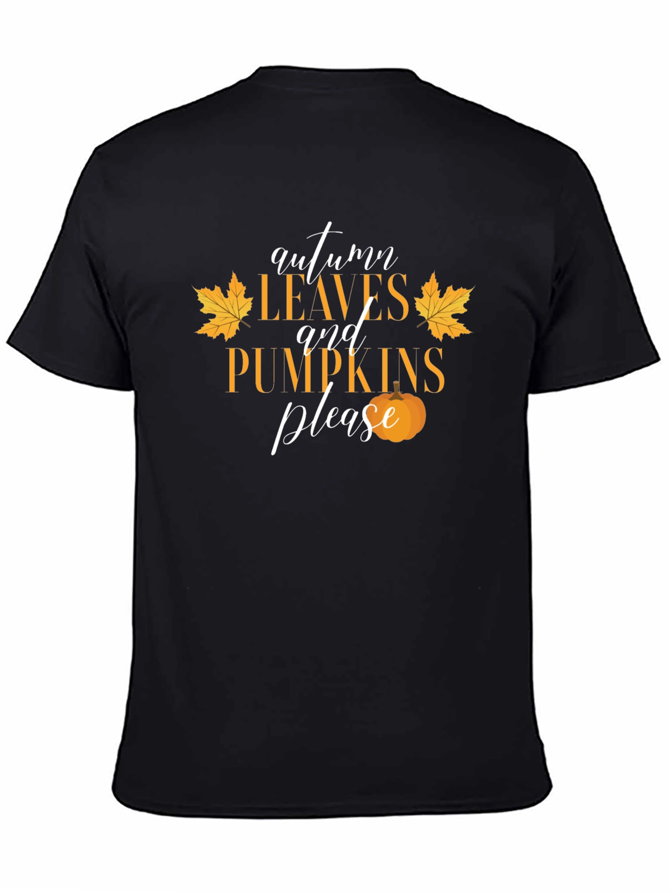 Autumn Leaves and Pumpkins Please T-Shirt