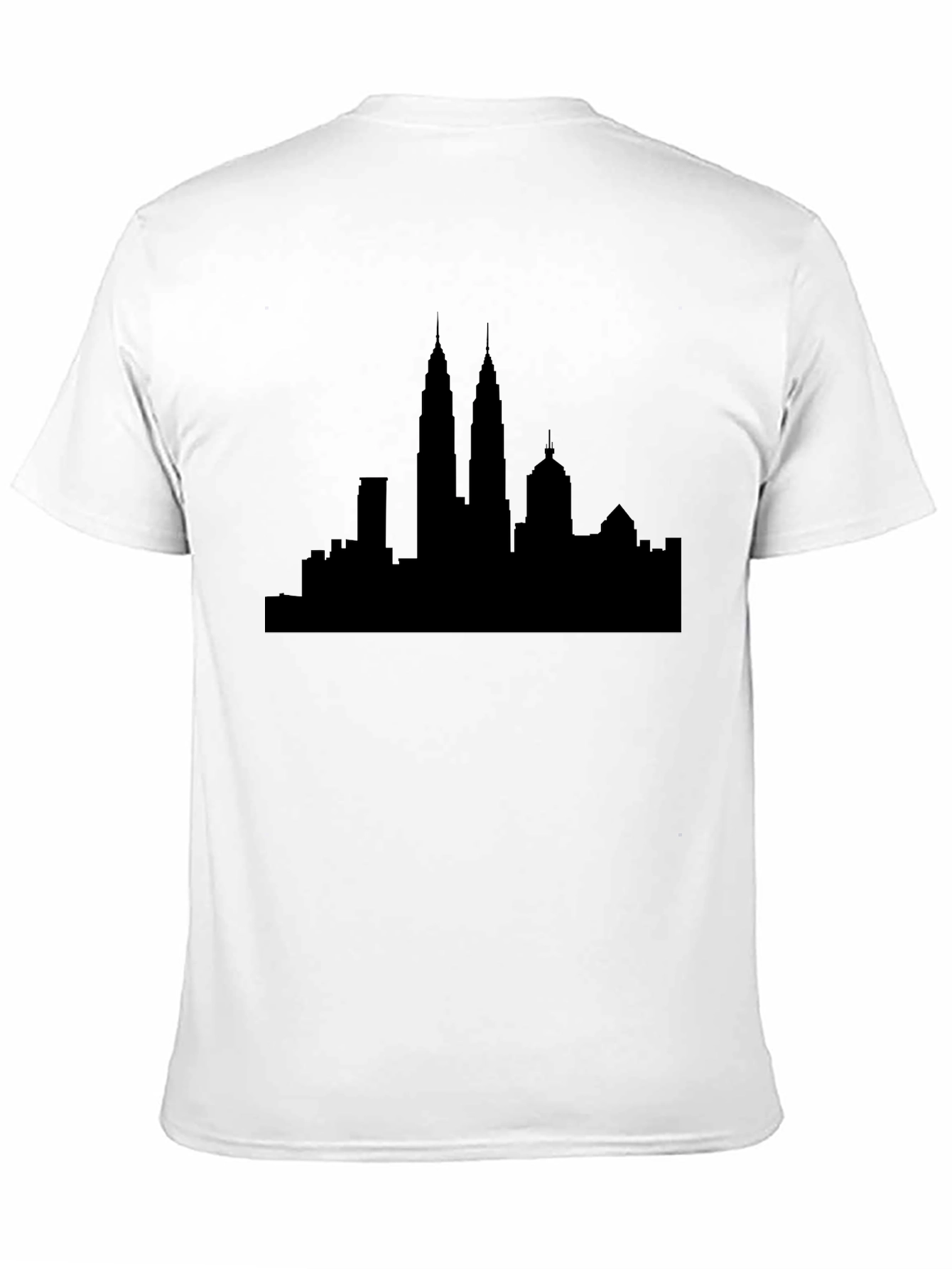 Kuala Lumpur Skyline Graphic Tee - Black Cotton T-Shirt