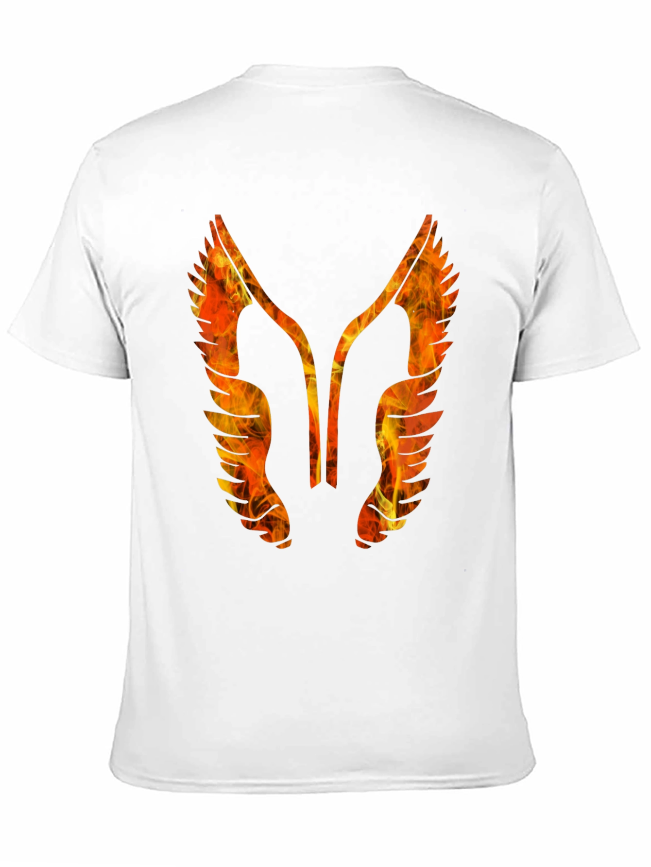 Fiery Winged Graphic Tee - Bold Black T-Shirt