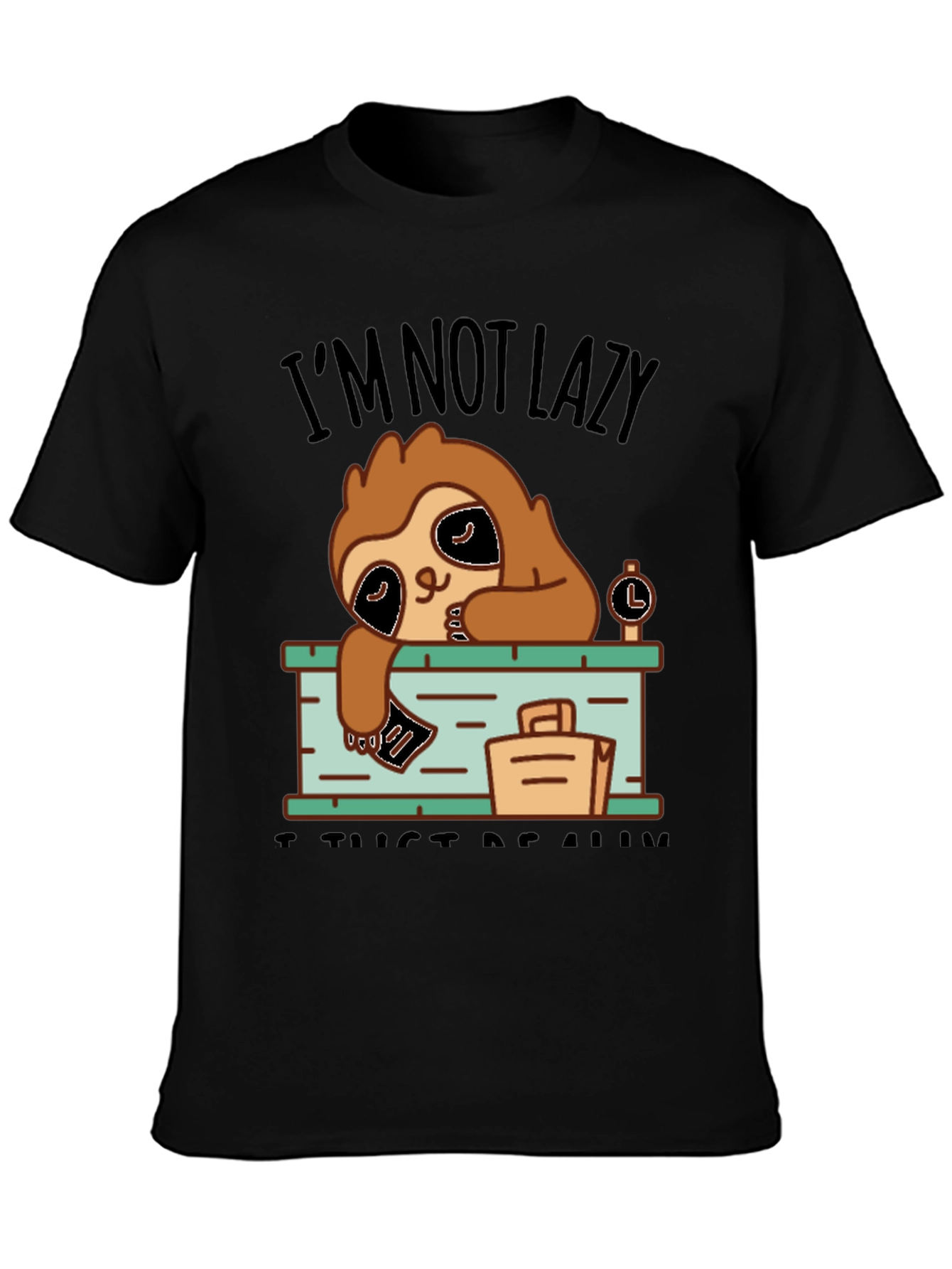 Lazy Sloth Graphic T-Shirt - Funny Novelty Tee
