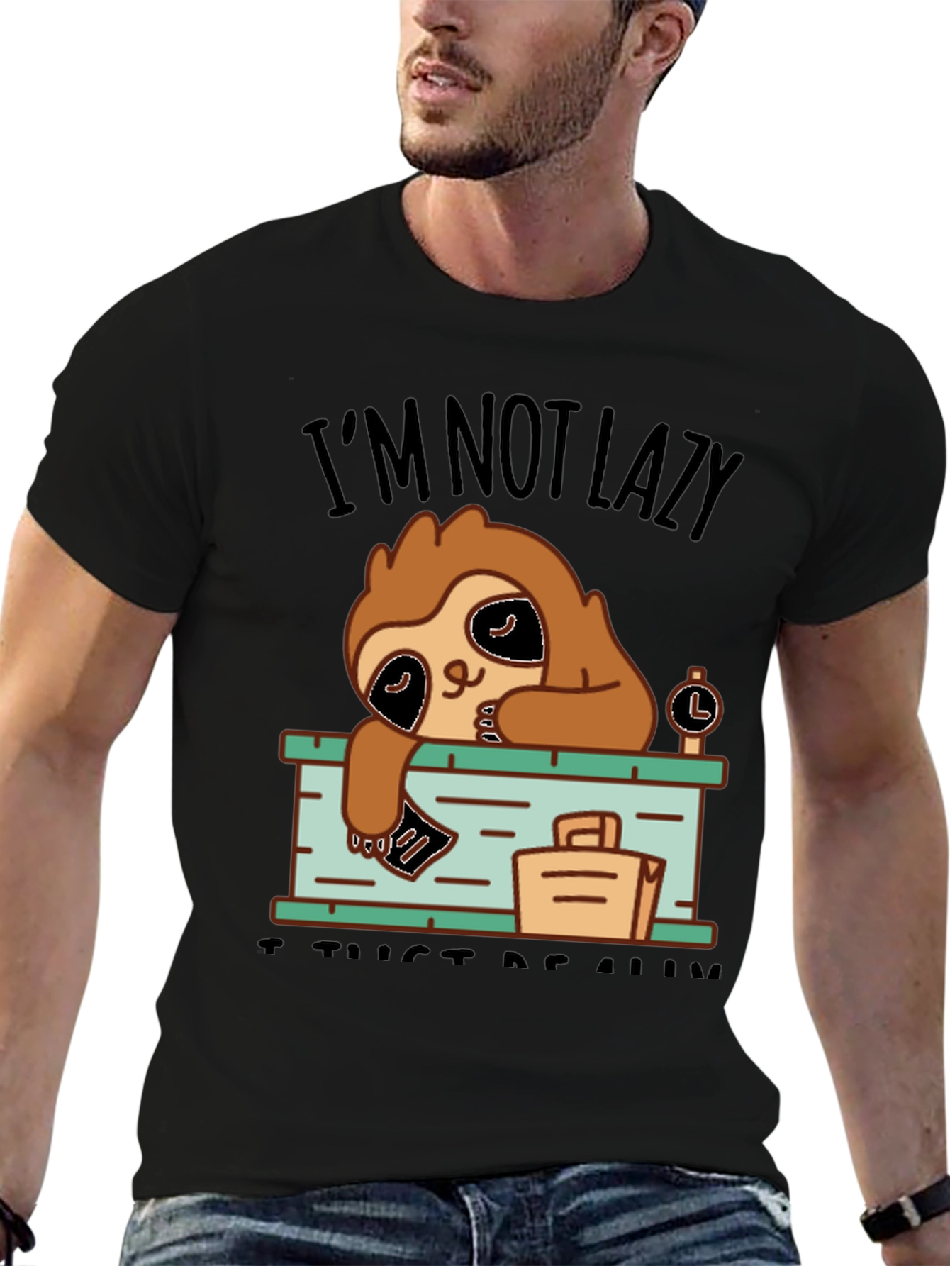 Lazy Sloth Graphic T-Shirt - Funny Novelty Tee