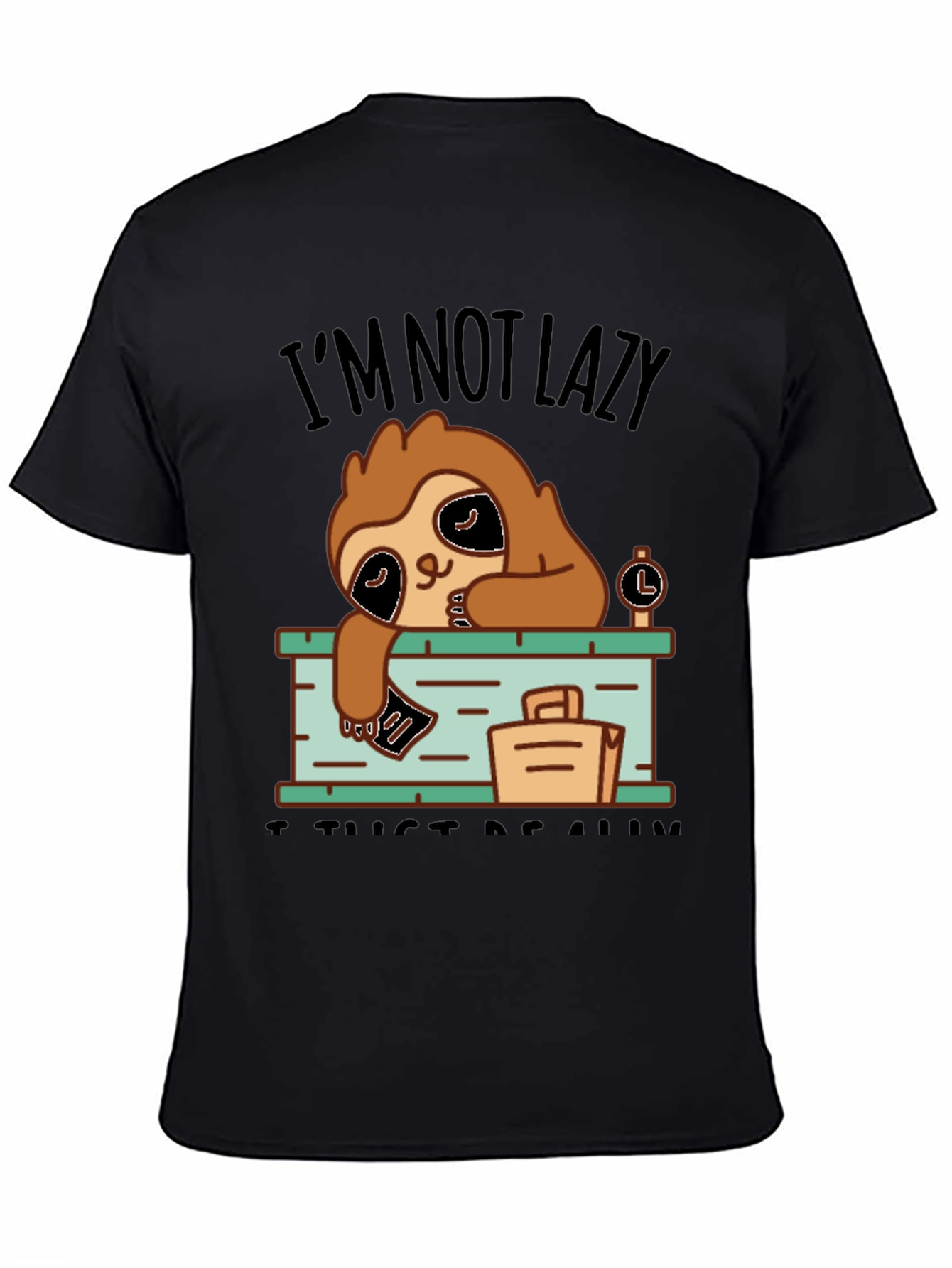 Lazy Sloth Graphic T-Shirt - Funny Novelty Tee