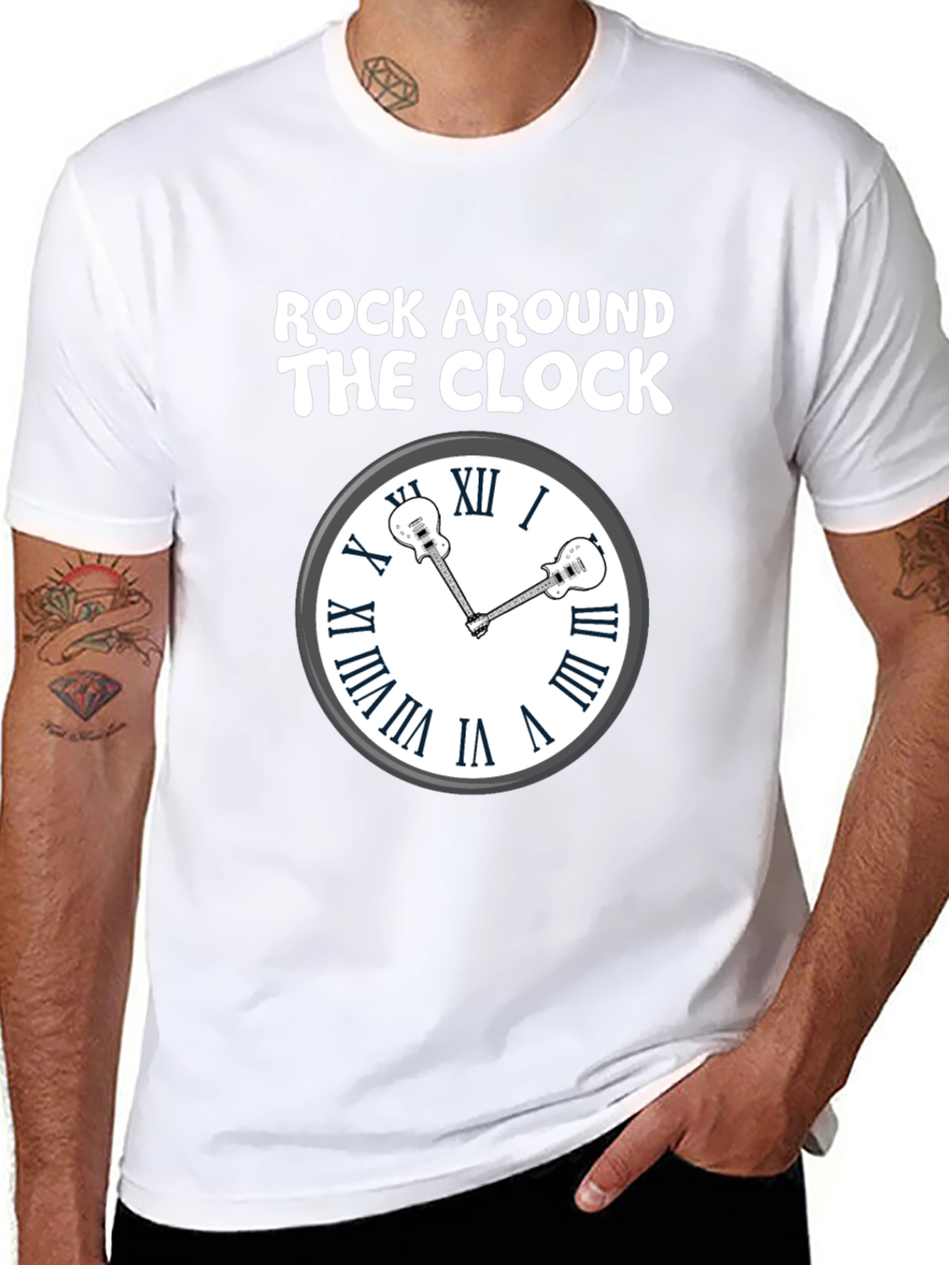 Rock Around the Clock Guitar T-Shirt