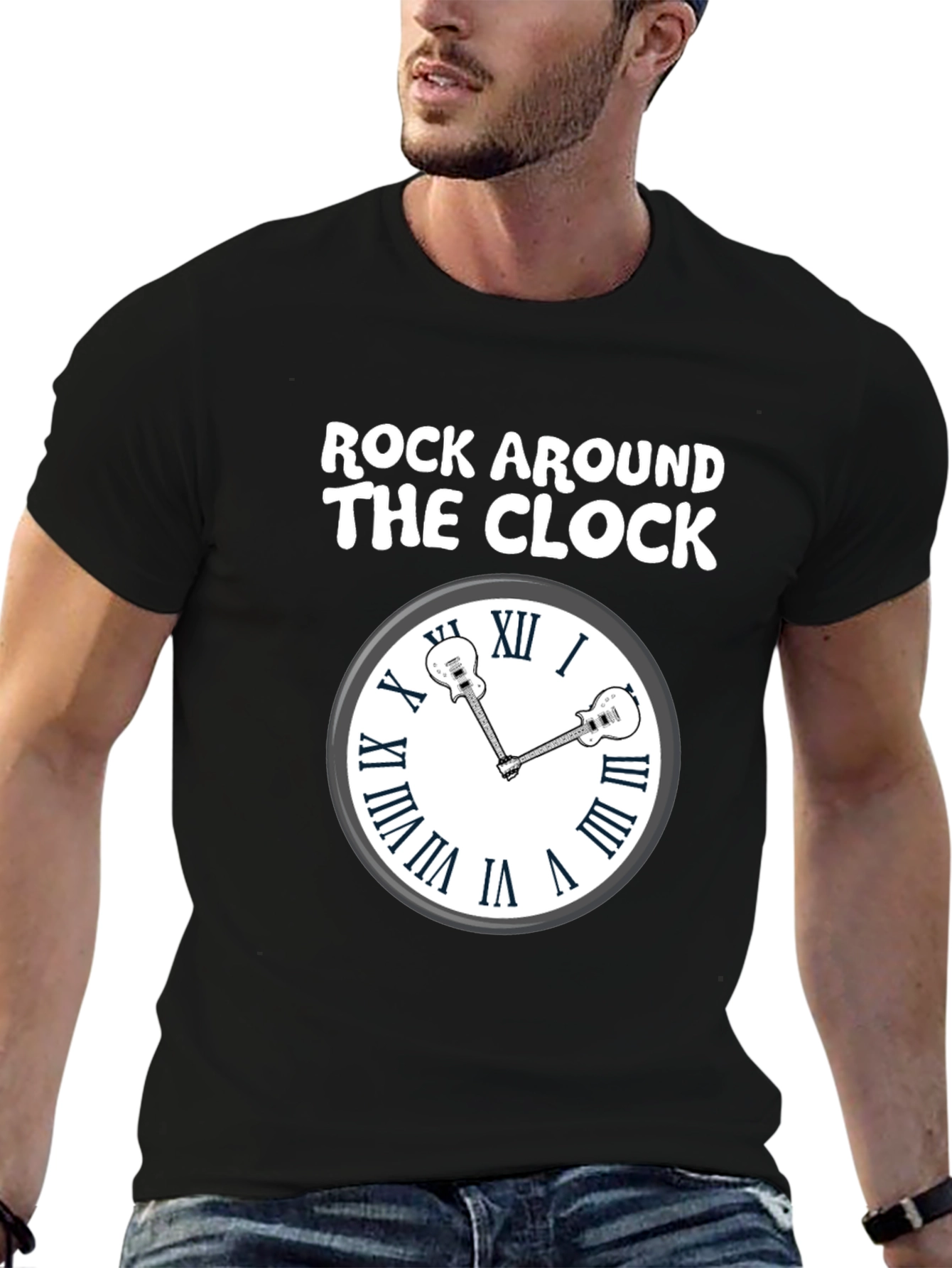 Rock Around the Clock Guitar T-Shirt