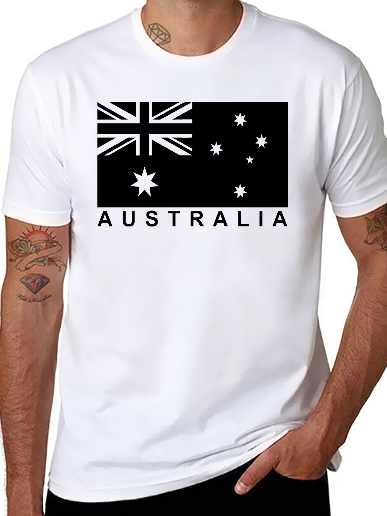 Australia Flag Graphic T-Shirt - Unisex Crew Neck