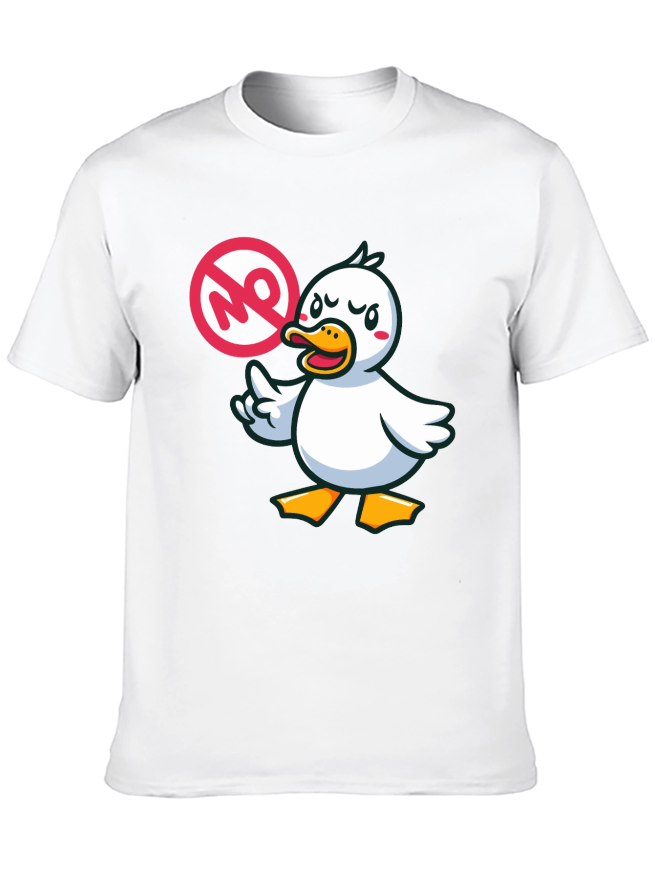 No Duck Zone Graphic Tee - Black Cotton Shirt