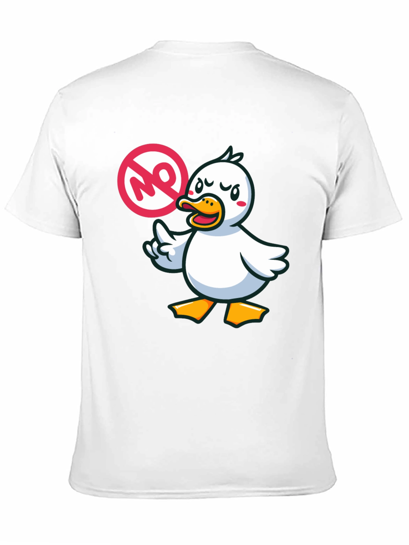 No Duck Zone Graphic Tee - Black Cotton Shirt